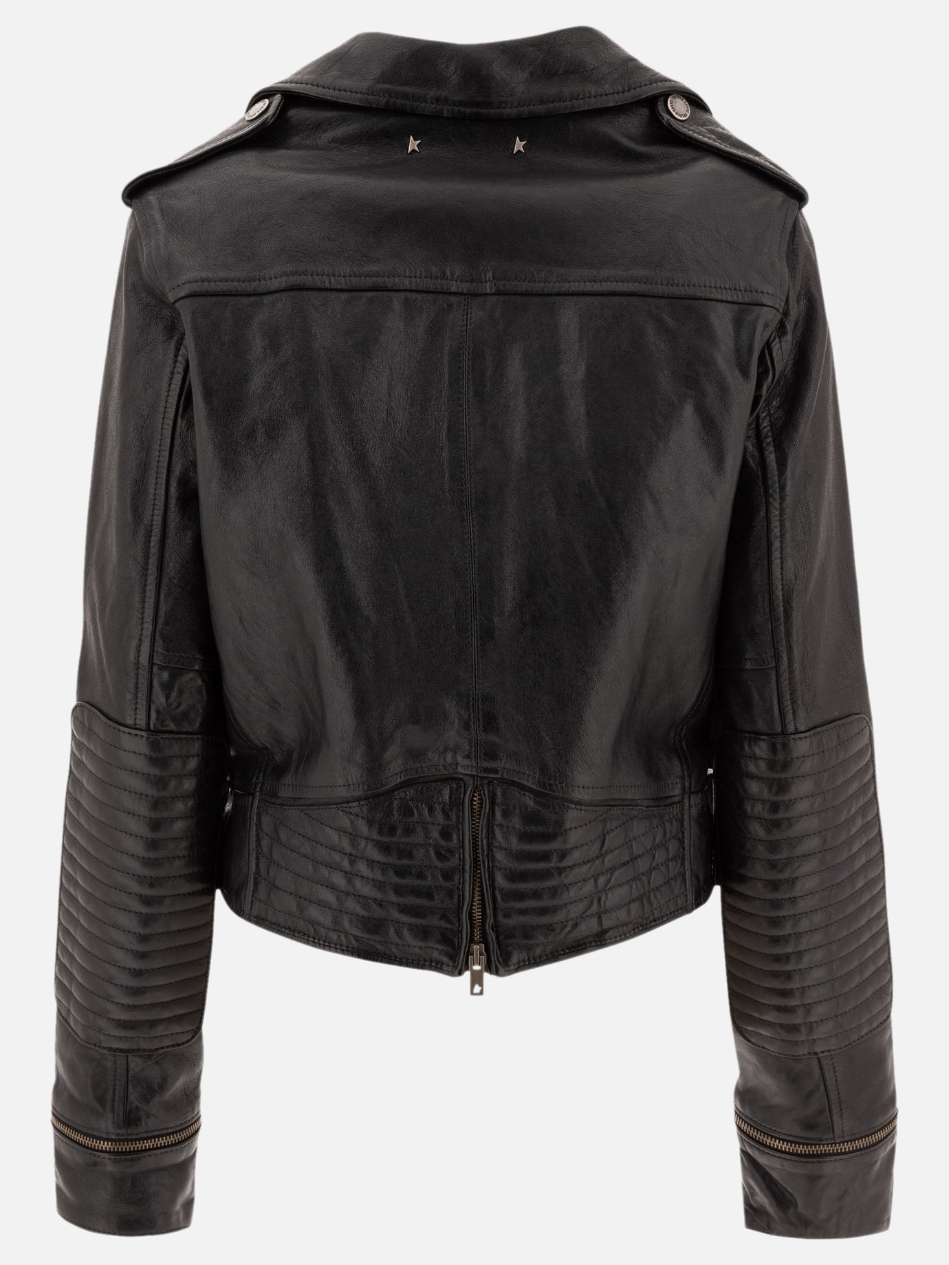 Leather jackets Solid colour  Black - Golden Goose Women | PDP | VIETTI Online Store | thumbnail_2