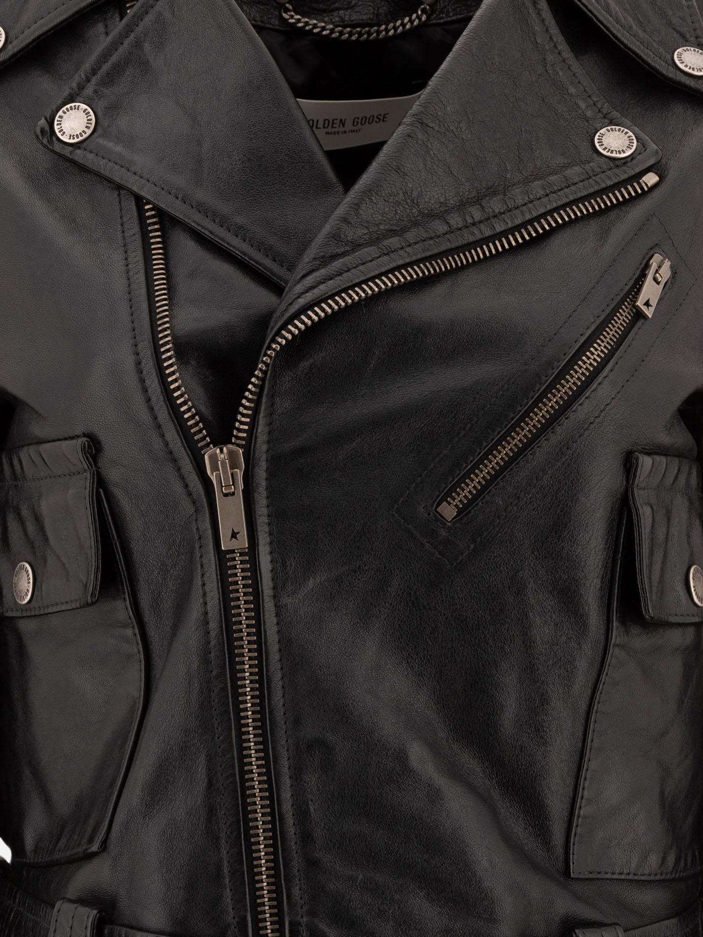 Leather jackets Solid colour  Black - Golden Goose Women | PDP | VIETTI Online Store | Zoom-Modal_3

