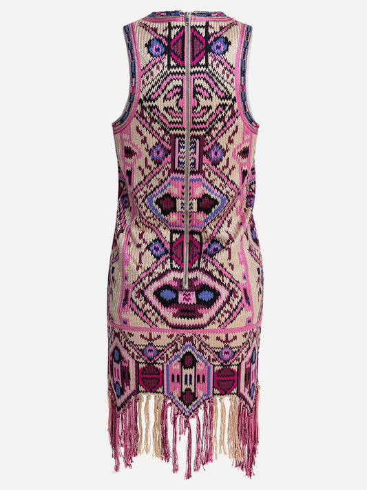 Isabel Marant Embroidered dress with bangs 11689174_38 Pink 2