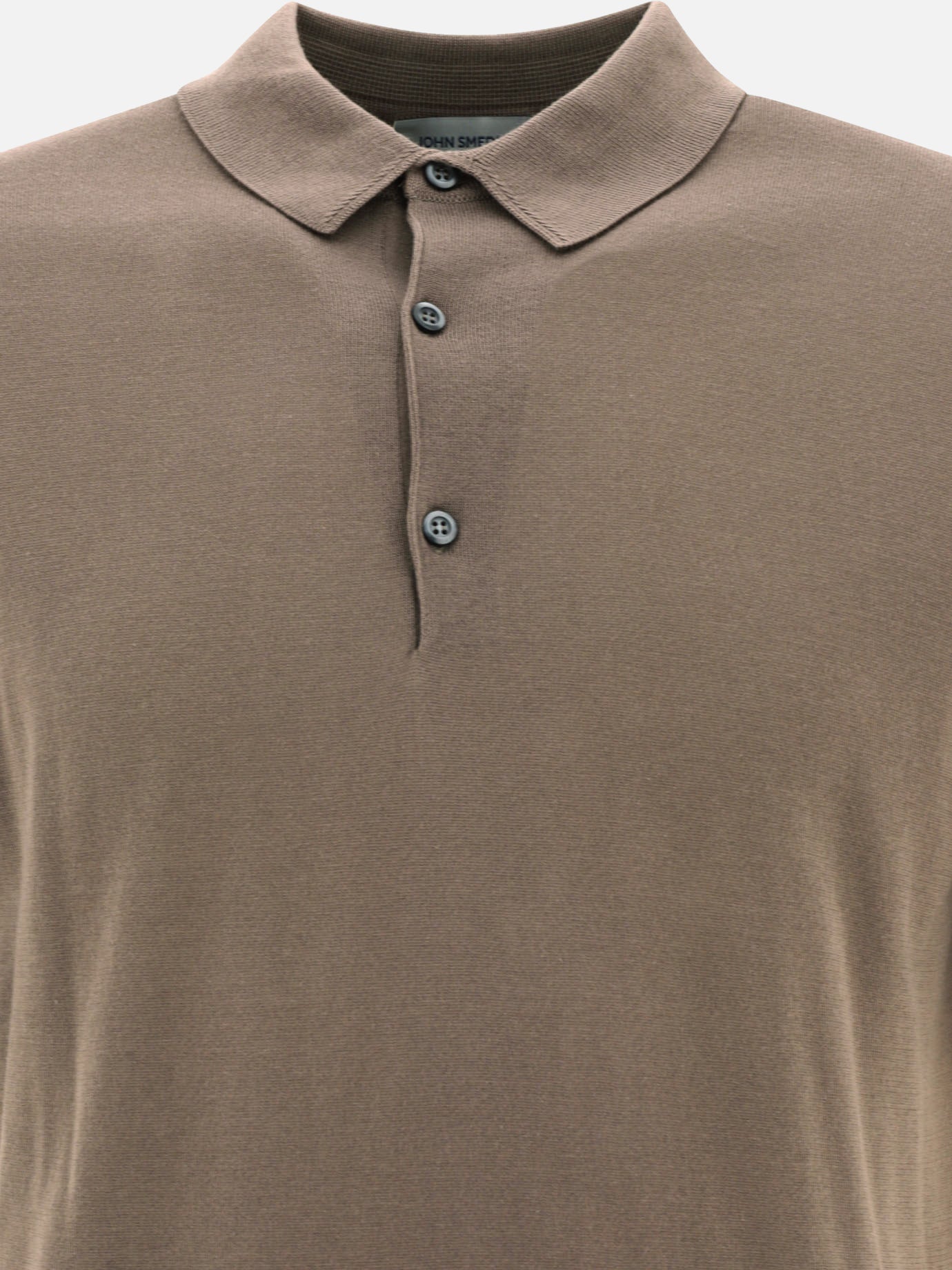 Polo shirts with buttons Solid colour  Brown - John Smedley Men | PDP | VIETTI Online Store | Zoom-Modal_3
