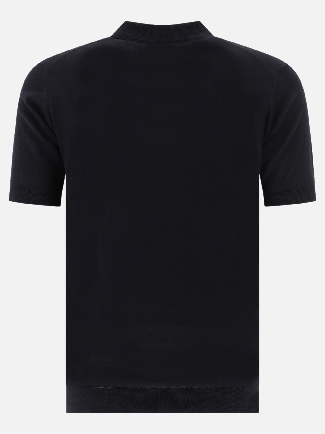 Polo shirts with buttons Solid colour  Black - John Smedley Men | PDP | VIETTI Online Store | Zoom-Modal_2
