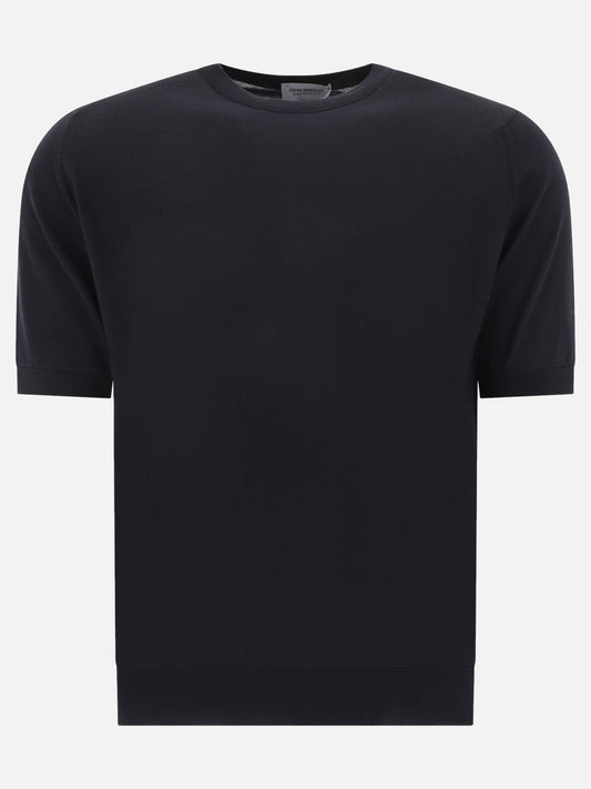 Crewneck t-shirts Solid colour  Black - John Smedley Men | PLP | VIETTI Online Store 
