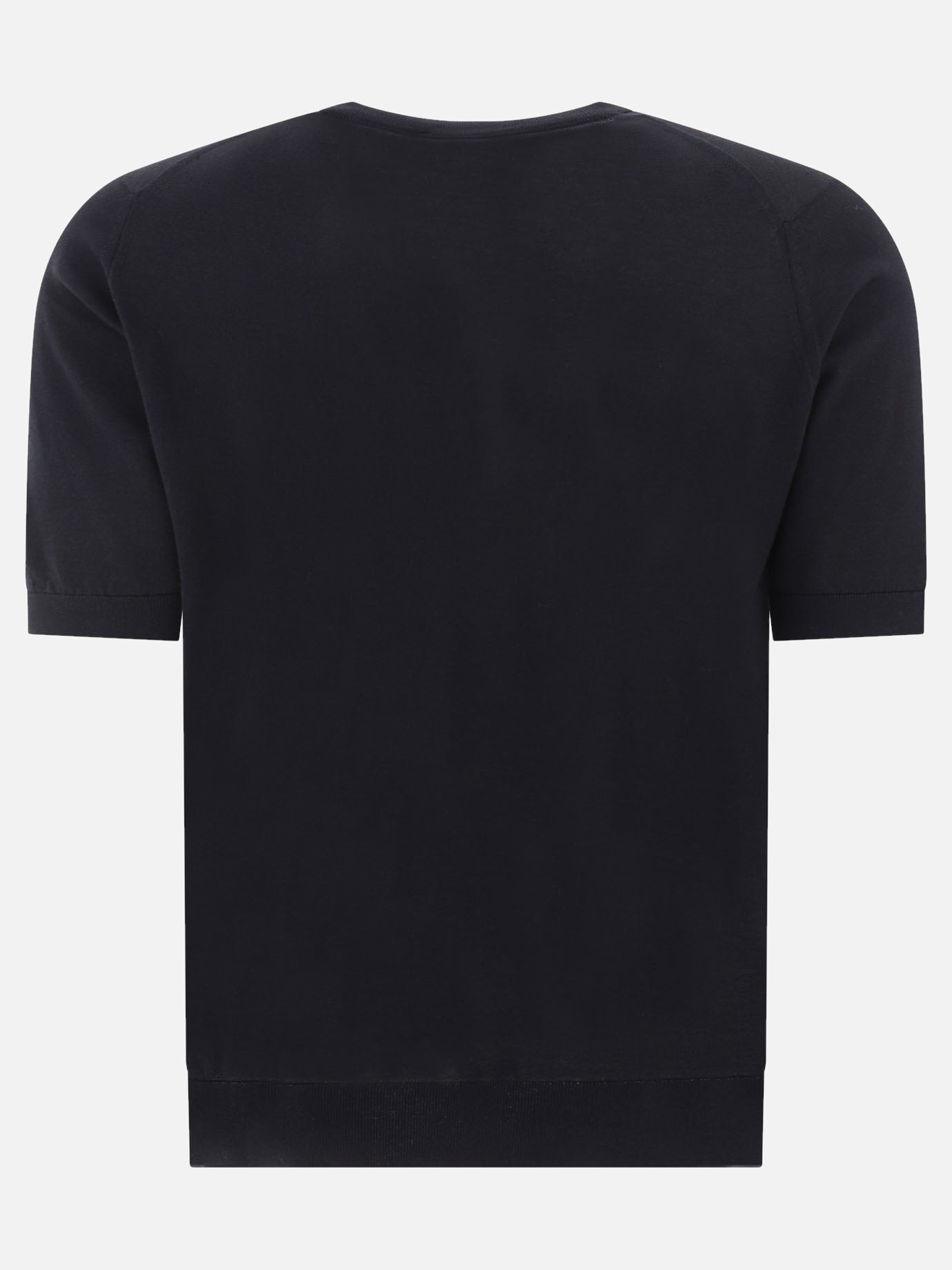 Crewneck t-shirts Solid colour  Black - John Smedley Men | PDP | VIETTI Online Store | Zoom-Modal_2
