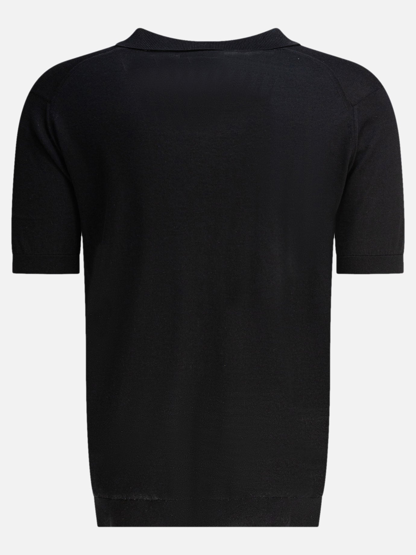 Polo shirts without buttons Solid colour  Black - John Smedley Men | PDP | VIETTI Online Store | Zoom-Modal_2
