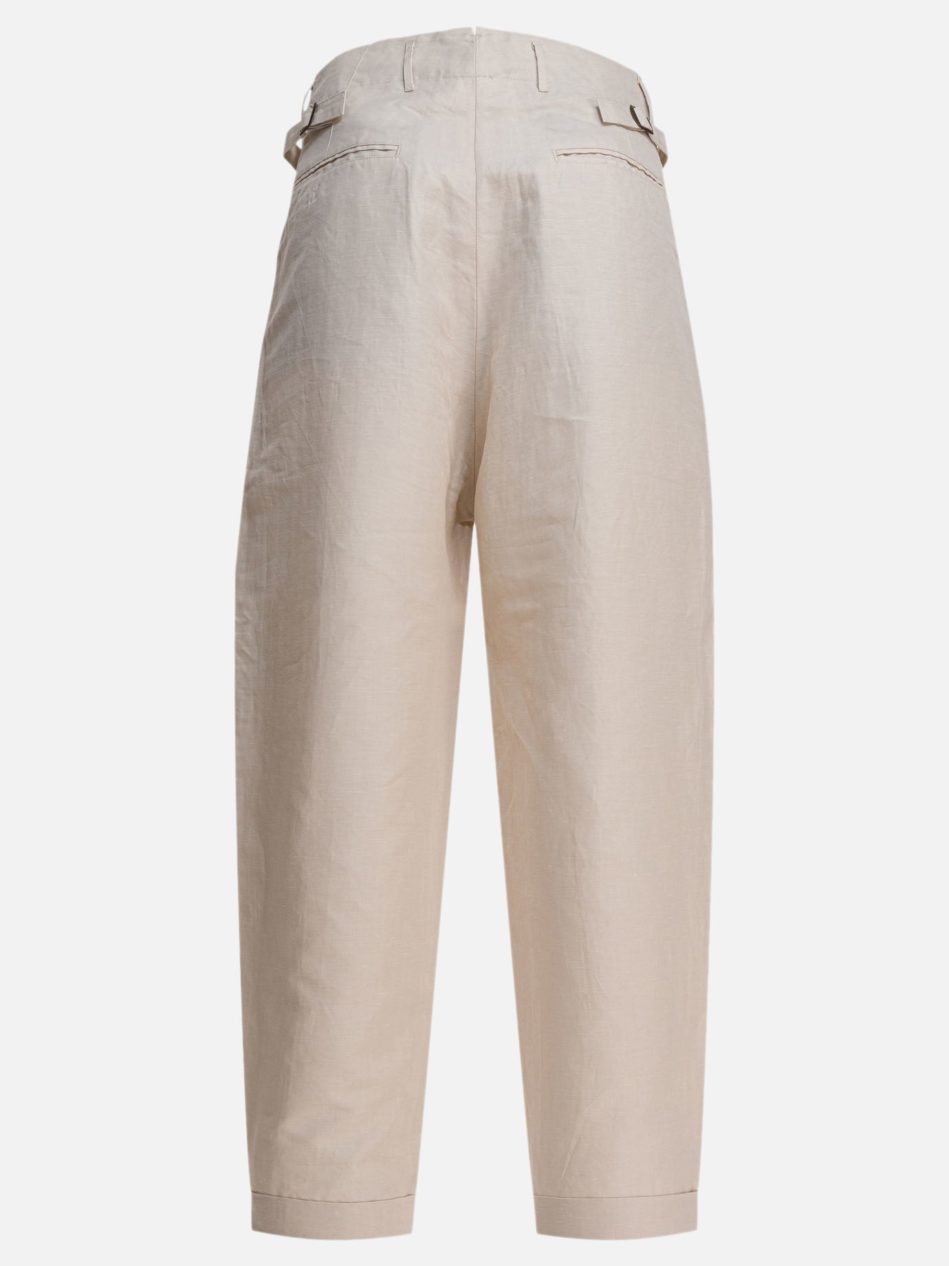 KAPITAL Linen and cotton trousers 25582776_3 Beige thumbnail_2