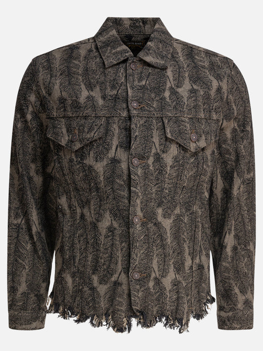 KAPITAL Denim jacket with feathers 22782834_3 Grey 1