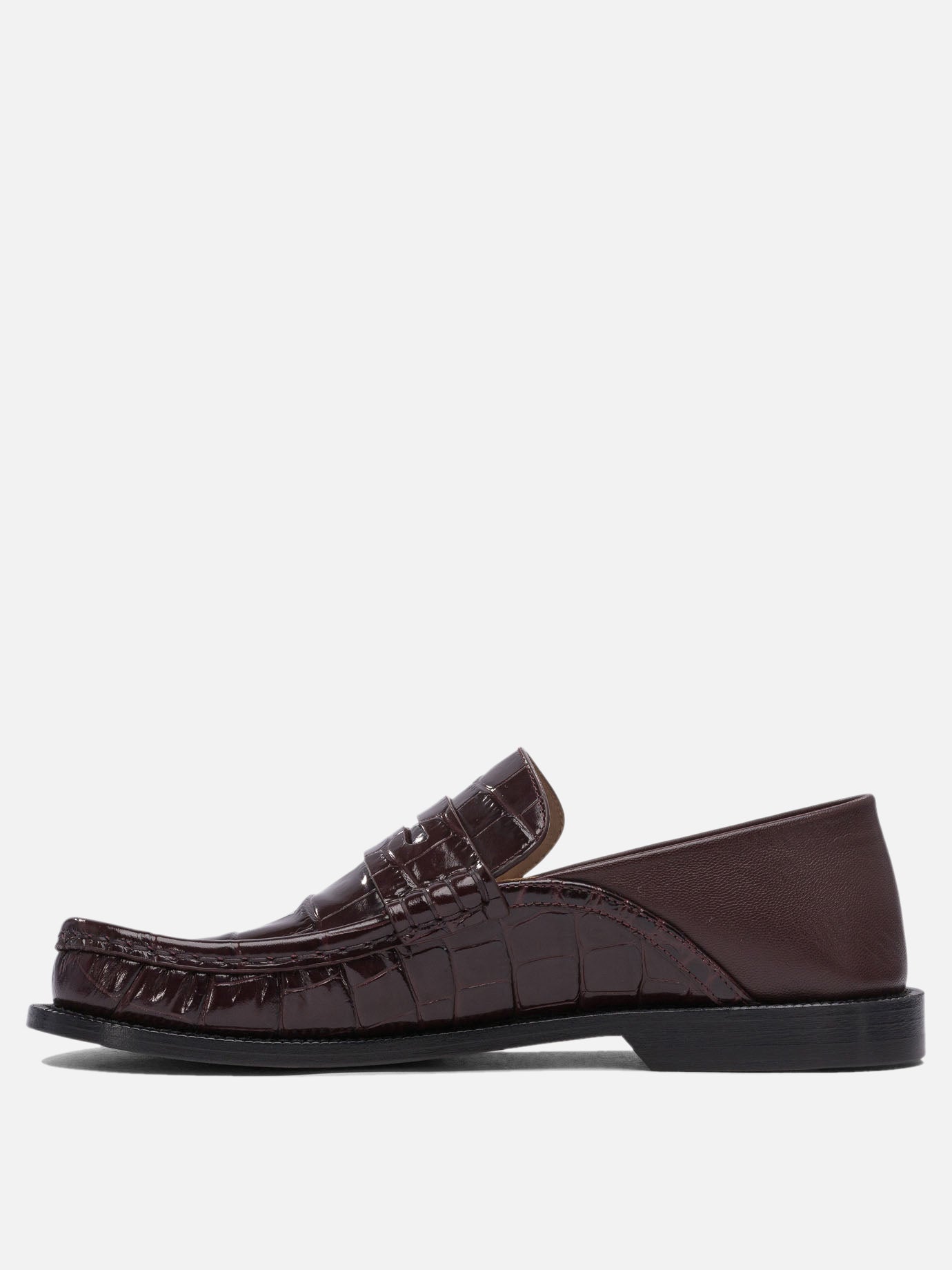 Loafers 100% leather - 90% leather 10% rubber  Bordeaux - Loewe Women | PDP | VIETTI Online Store | thumbnail_3