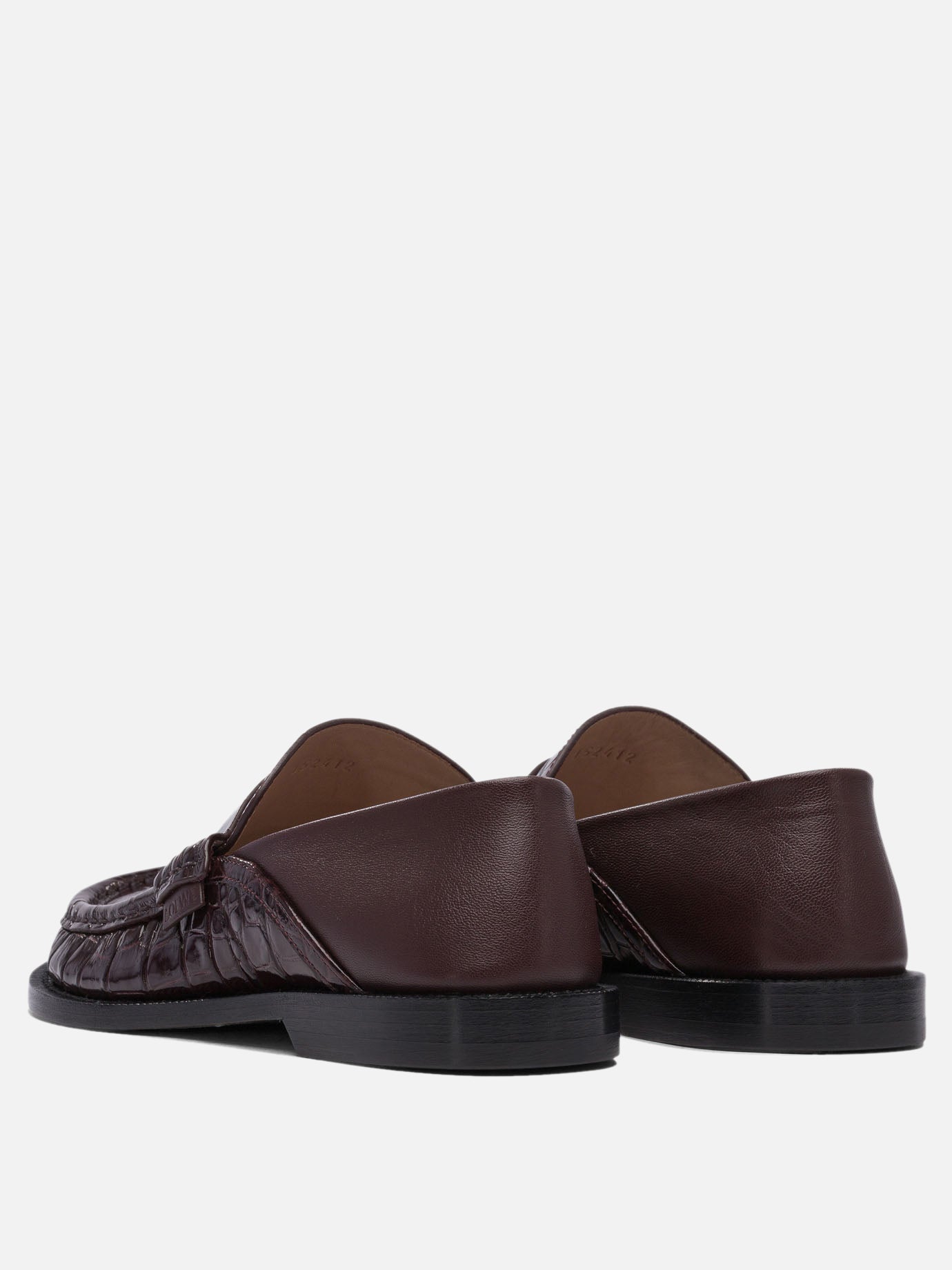 Loafers 100% leather - 90% leather 10% rubber  Bordeaux - Loewe Women | PDP | VIETTI Online Store | thumbnail_4