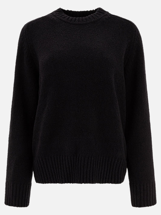Crewneck sweaters Tinta unita  Black - Loulou Studio Women | PLP | VIETTI Online Store 
