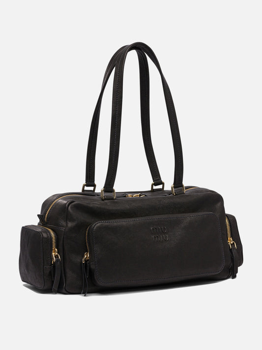 Medium bags 100% lamb leather  Black - Miu Miu Women | PDP | VIETTI Online Store | 2
