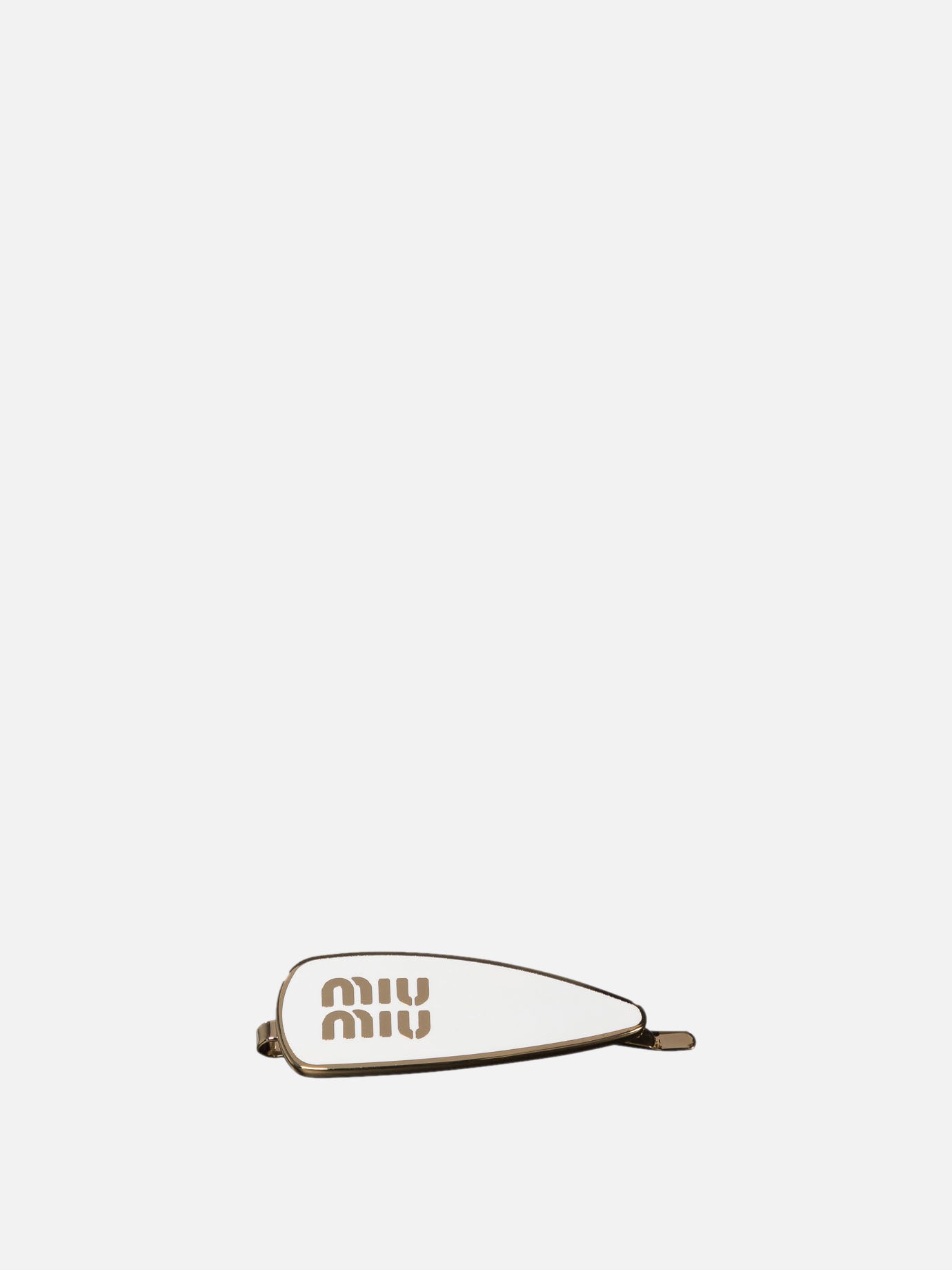 Miu Miu Enameled metal hair clips 16131004_UNI White thumbnail_1