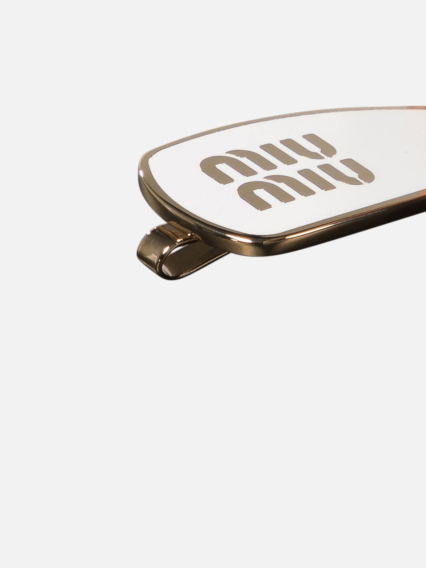 Miu Miu Enameled metal hair clips 16131004_UNI White thumbnail_2