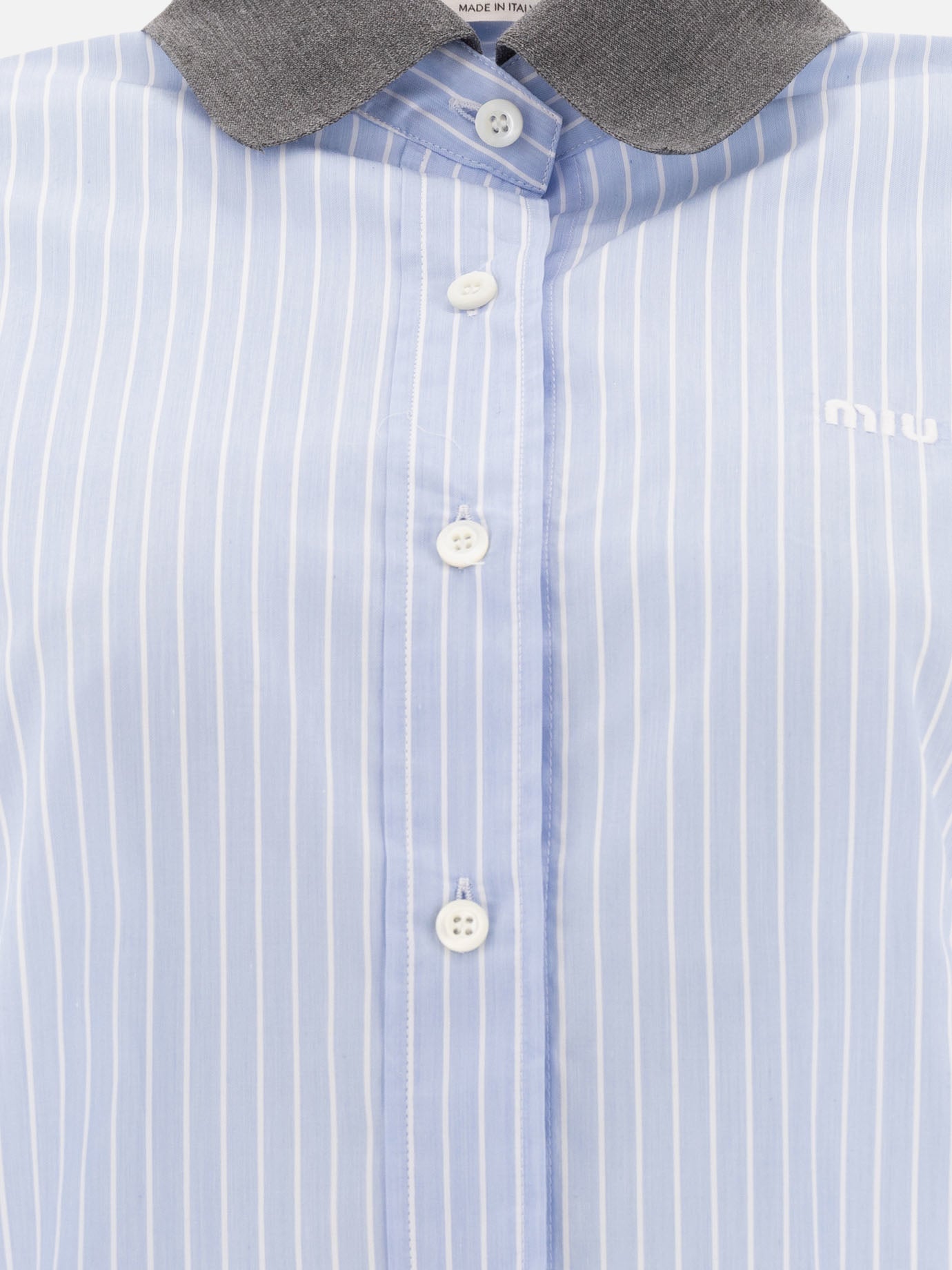 Miu Miu Cotton shirt 19337637_36 Light blue thumbnail_3