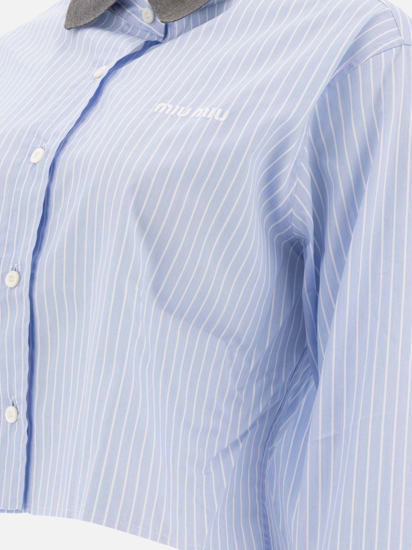 Miu Miu Cotton shirt 19337637_36 Light blue thumbnail_4