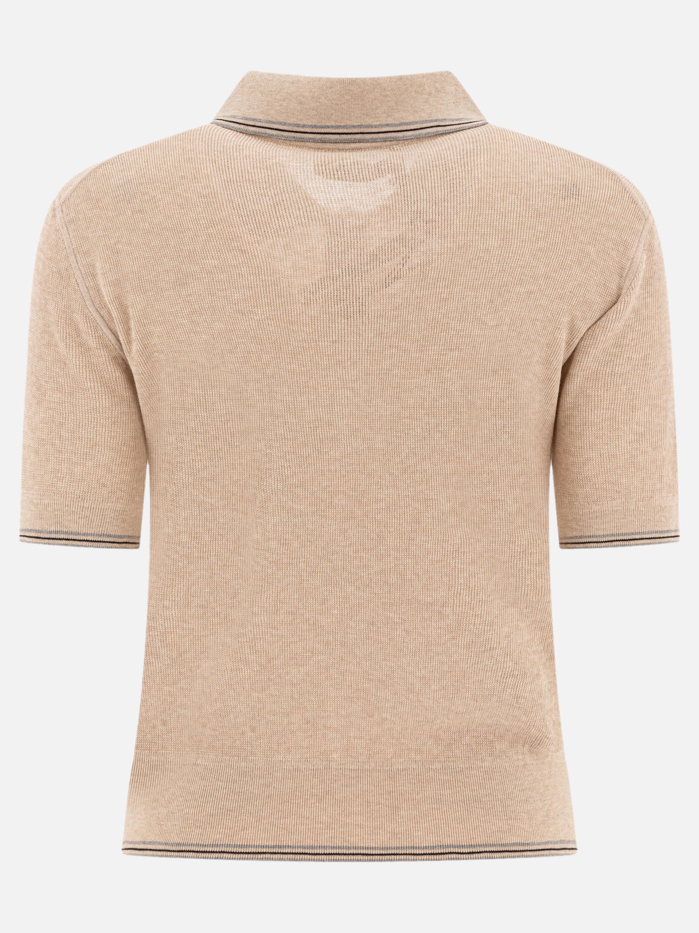 Miu Miu Cotton knit polo shirt 14022300_38 Beige thumbnail_2