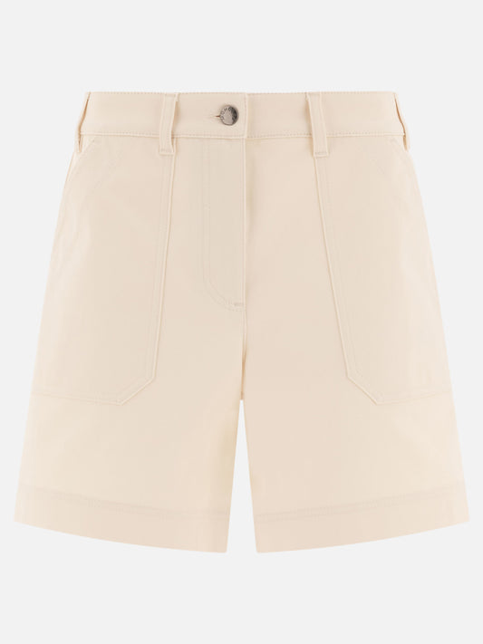 Moncler Cotton gabardine shorts 13480982_38 Beige 1