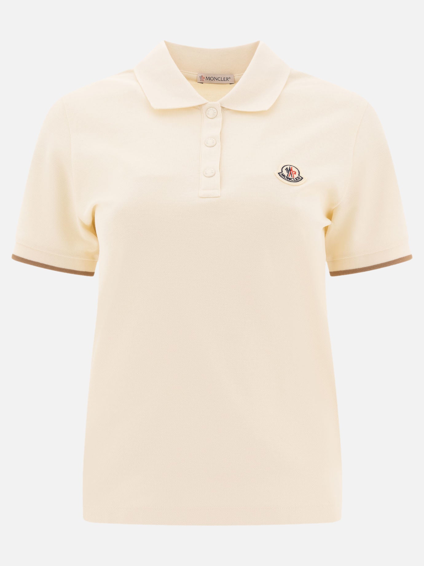 Polo shirts with buttons Logo  White - Moncler Women | PDP | VIETTI Online Store | thumbnail