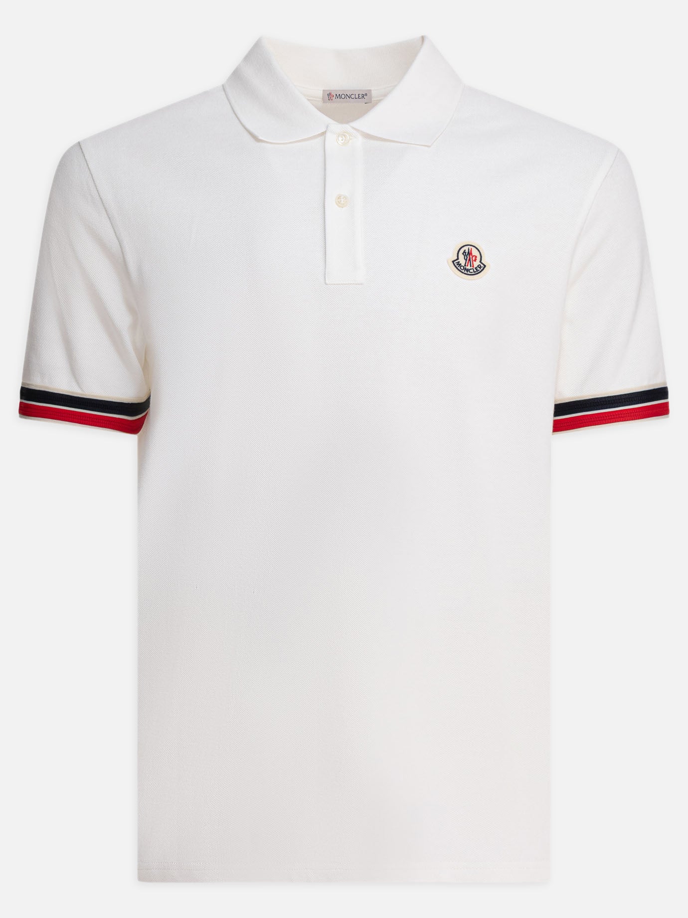 Polo shirts with buttons Logo  White - Moncler Men | PDP | VIETTI Online Store | thumbnail