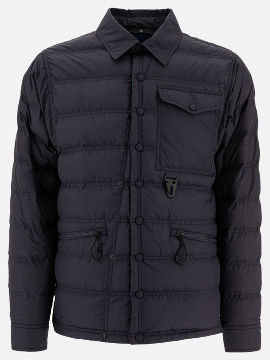Down jackets Solid colour  Blue - Moncler Grenoble Men | PLP | VIETTI Online Store 
