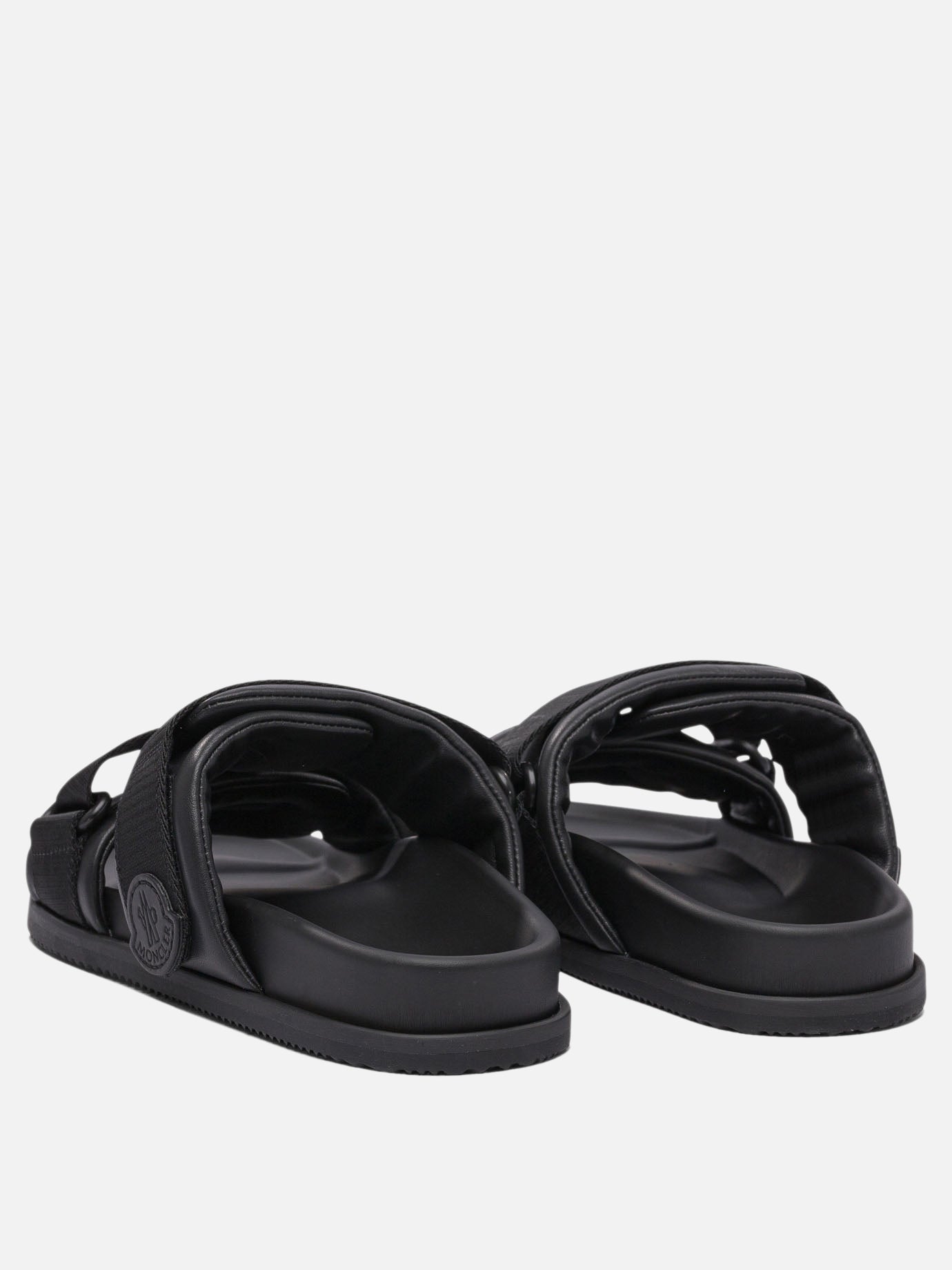 Flat sandals 100% leather - 100% elastodiene  Black - Moncler Women | PDP | VIETTI Online Store | Zoom-Modal_4
