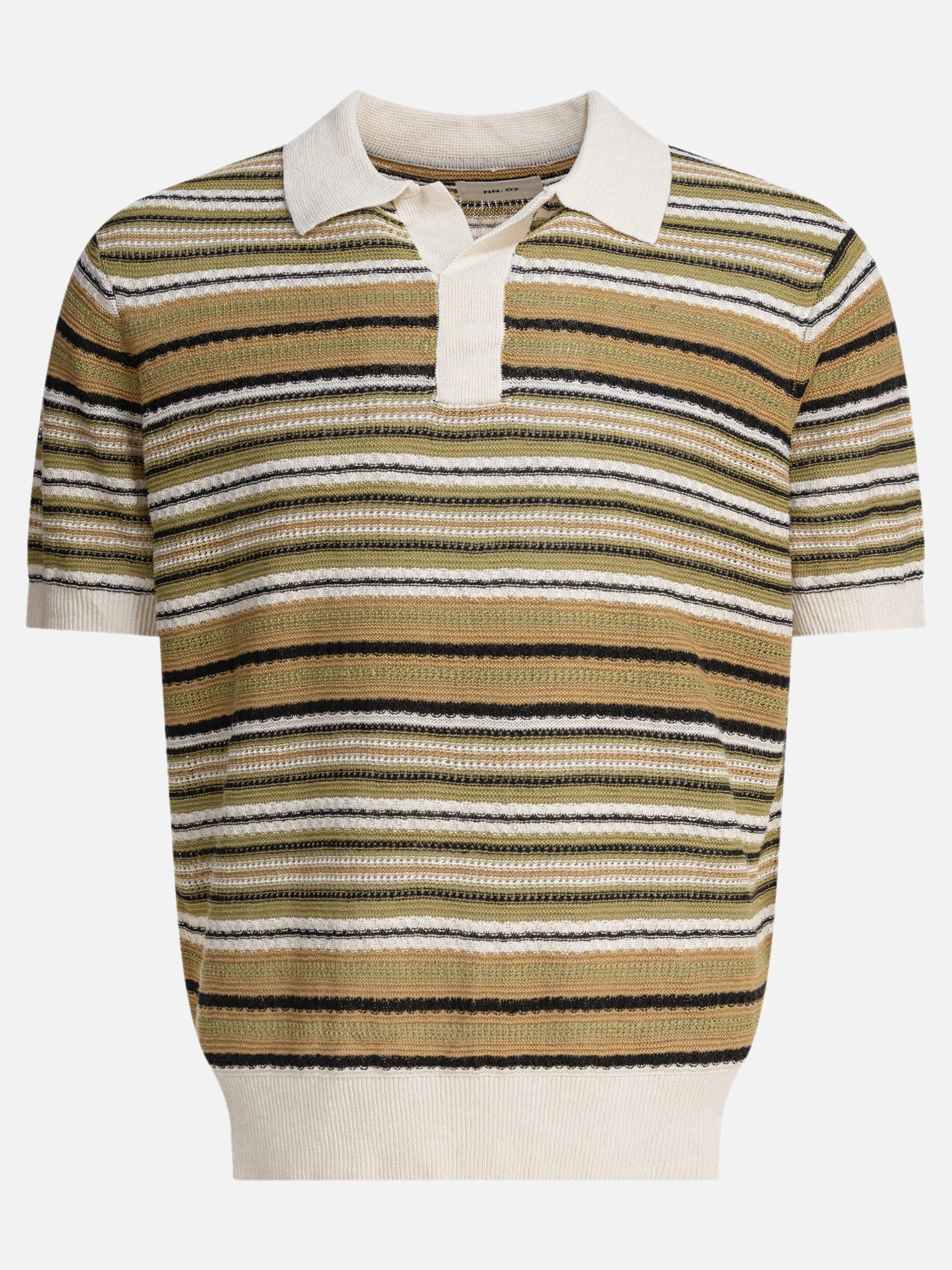 Polo shirts without buttons Striped  Green - NN.07 Men | PDP | VIETTI Online Store | Zoom-Modal
