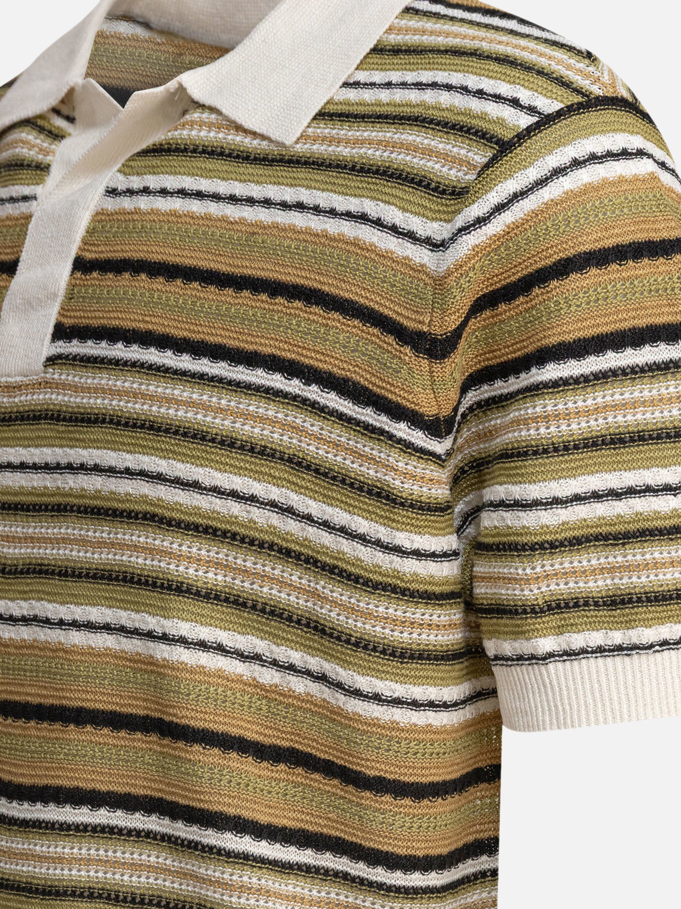 Polo shirts without buttons Striped  Green - NN.07 Men | PDP | VIETTI Online Store | thumbnail_4