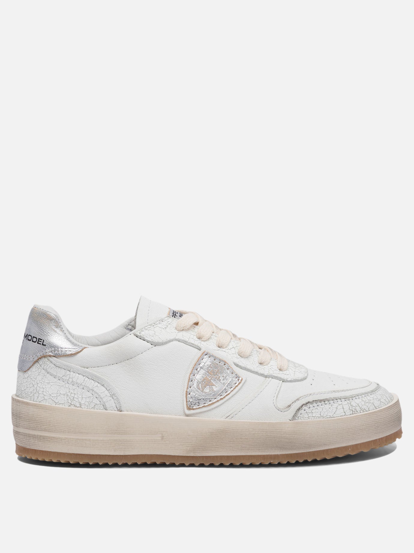 Low top sneakers 80% sheep leather 10% calf leather 10% goat leather - 100% poliurethane thermoplastic  White - Philippe Model Paris Women | PDP | VIETTI Online Store | thumbnail