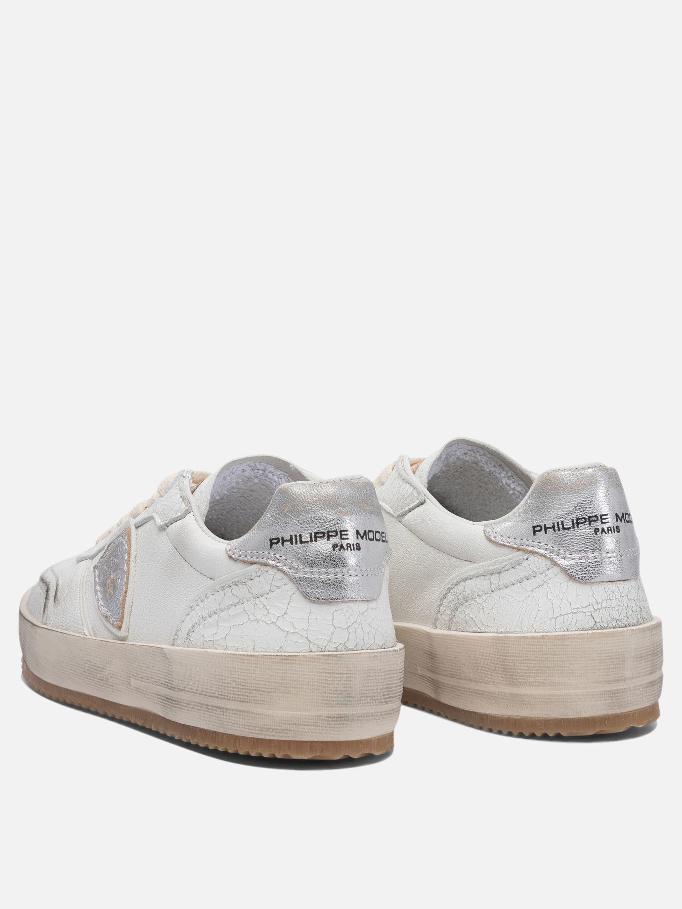 Low top sneakers 80% sheep leather 10% calf leather 10% goat leather - 100% poliurethane thermoplastic  White - Philippe Model Paris Women | PDP | VIETTI Online Store | Zoom-Modal_4
