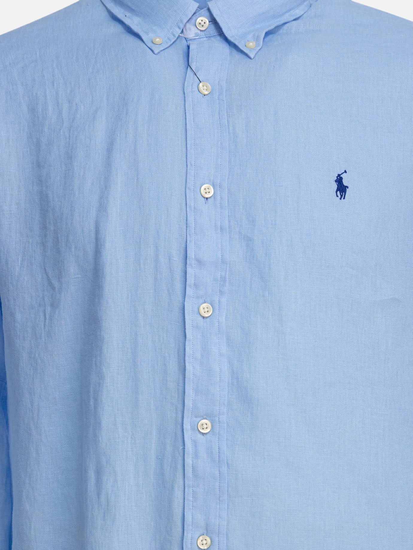 Polo Ralph Lauren Custom-fit linen shirt 13722298_S Blue thumbnail_3