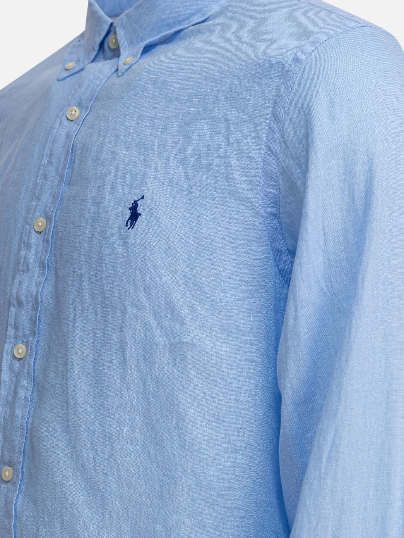 Polo Ralph Lauren Custom-fit linen shirt 13722298_S Blue thumbnail_4