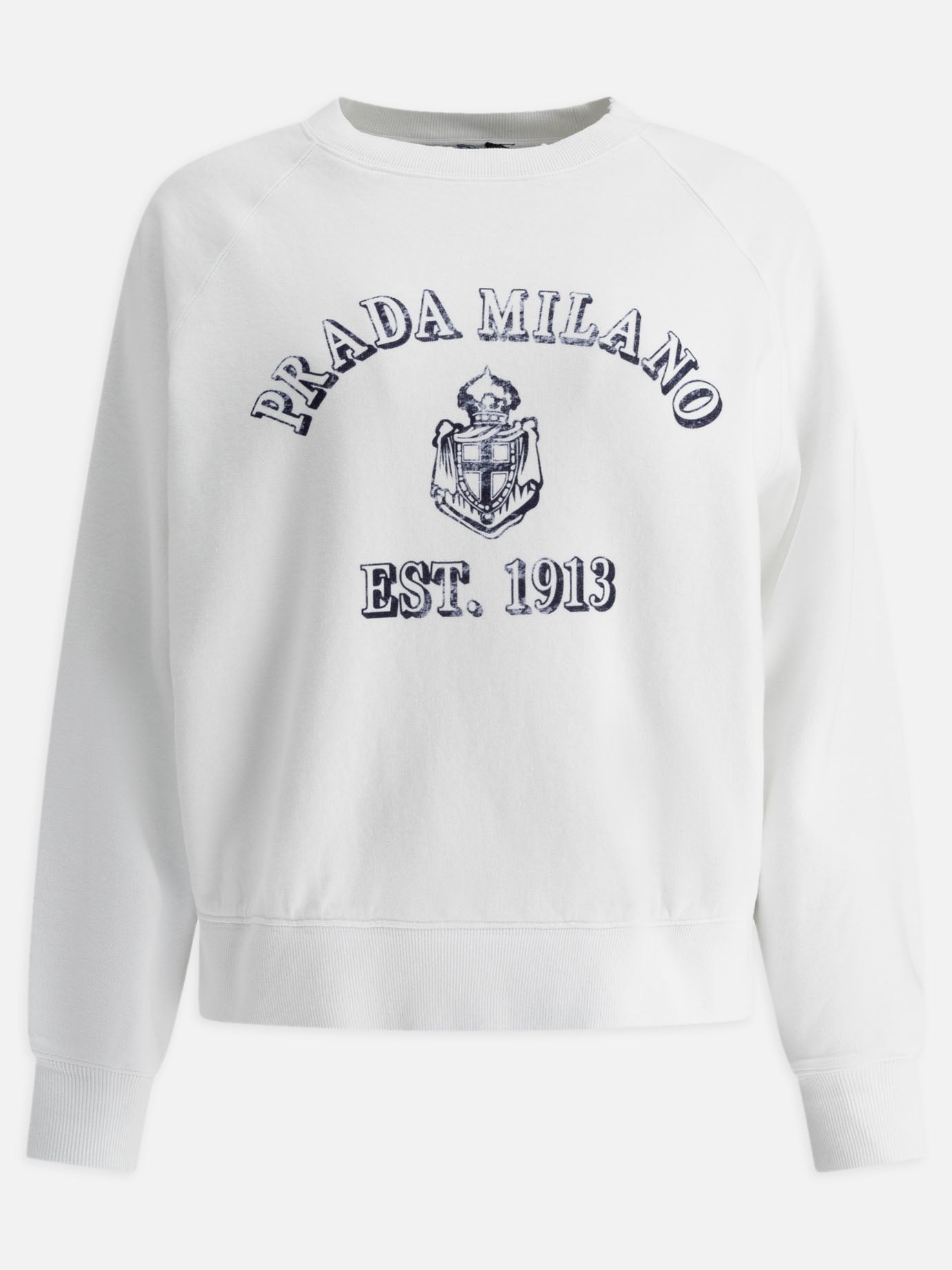 Prada Printed cotton sweatshirt 14607928_XS White thumbnail_1