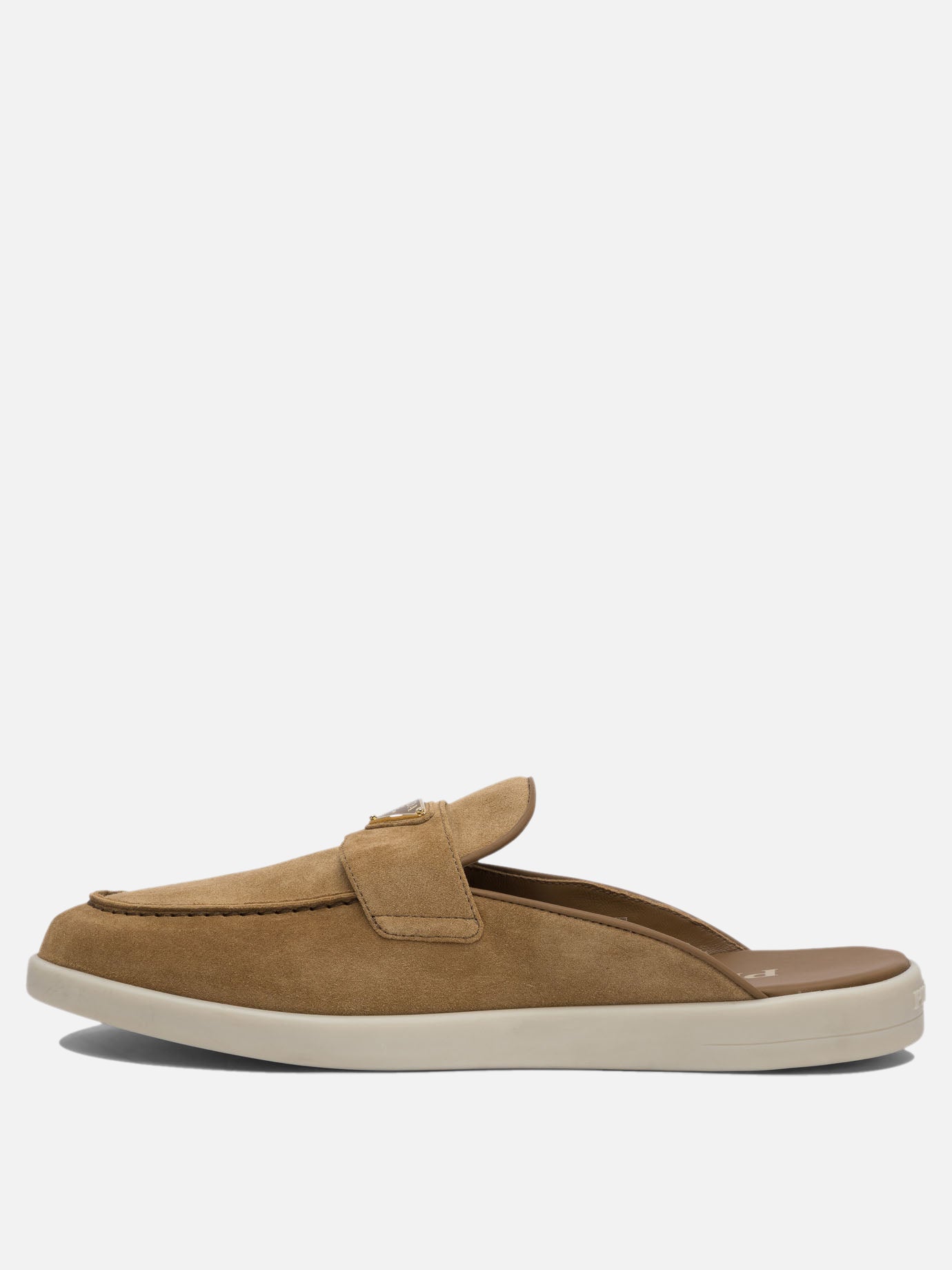 Prada Suede leather sabots 12436292_36 Brown thumbnail_3