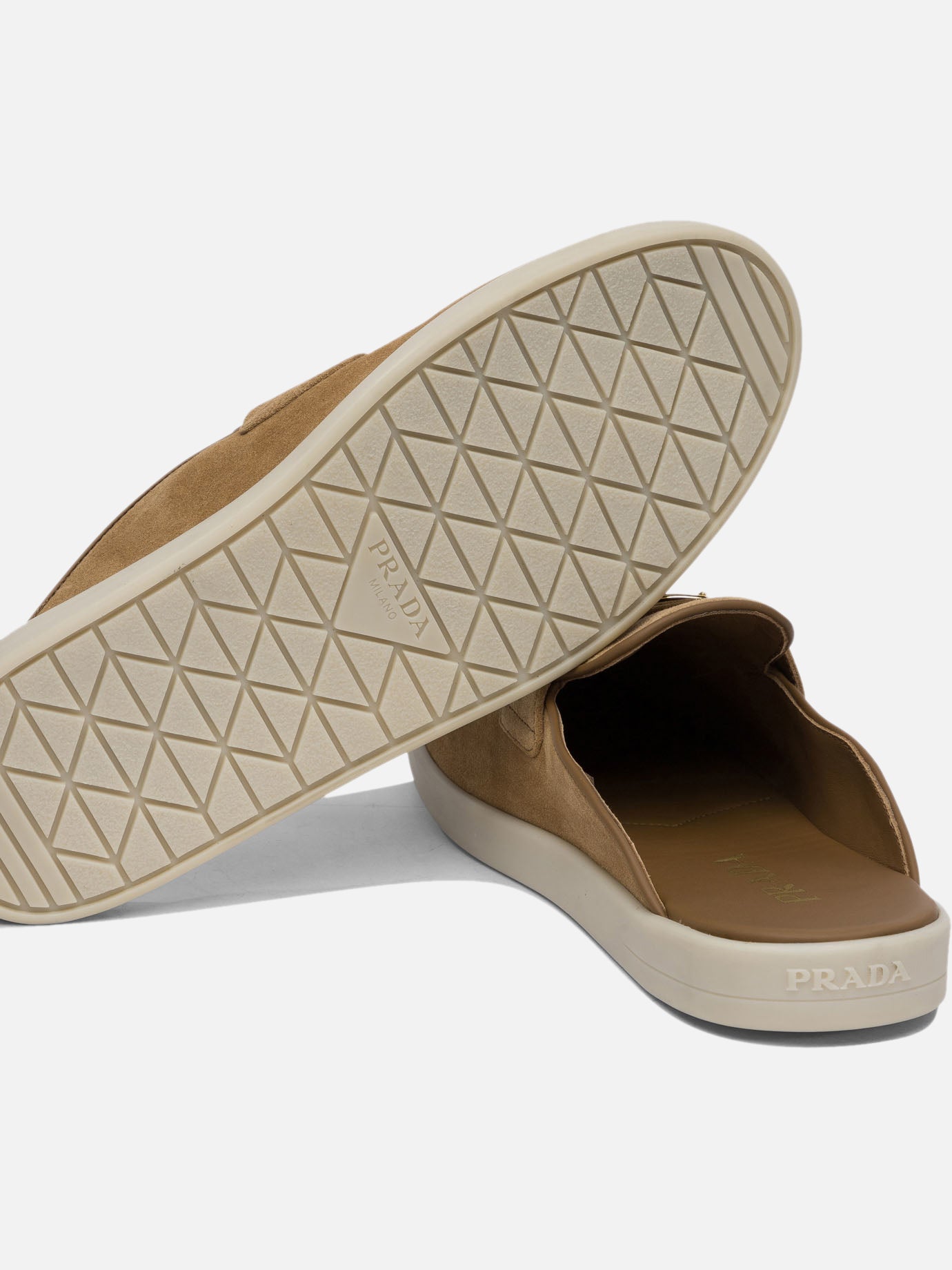 Prada Suede leather sabots 12436292_36 Brown thumbnail_5