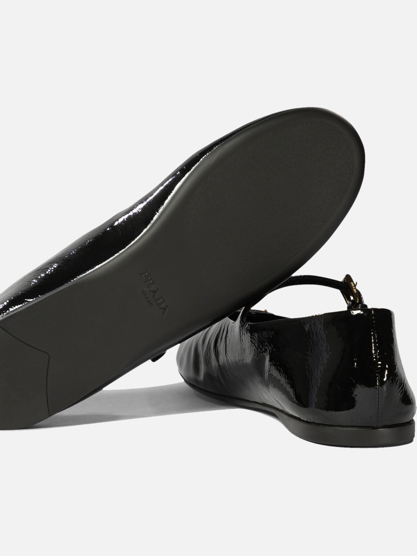 Prada Patent leather ballet flats Black