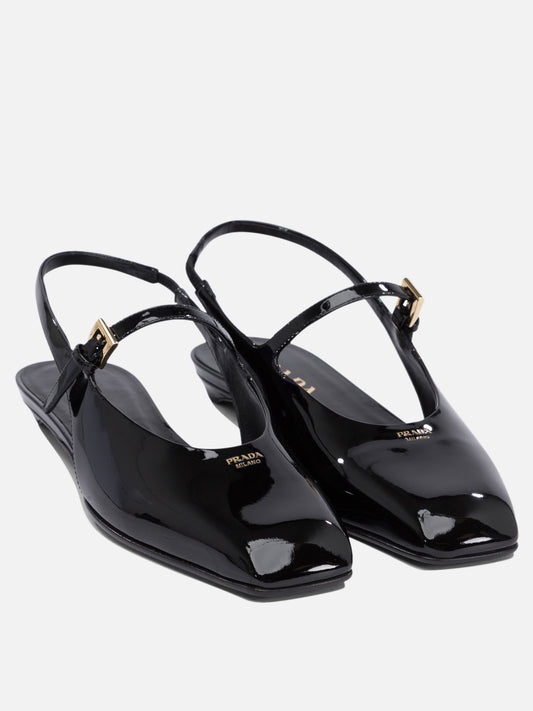 Flat sandals 100% calf leather - 100% leather  Black - Prada Women | PLP | VIETTI Online Store | 2

