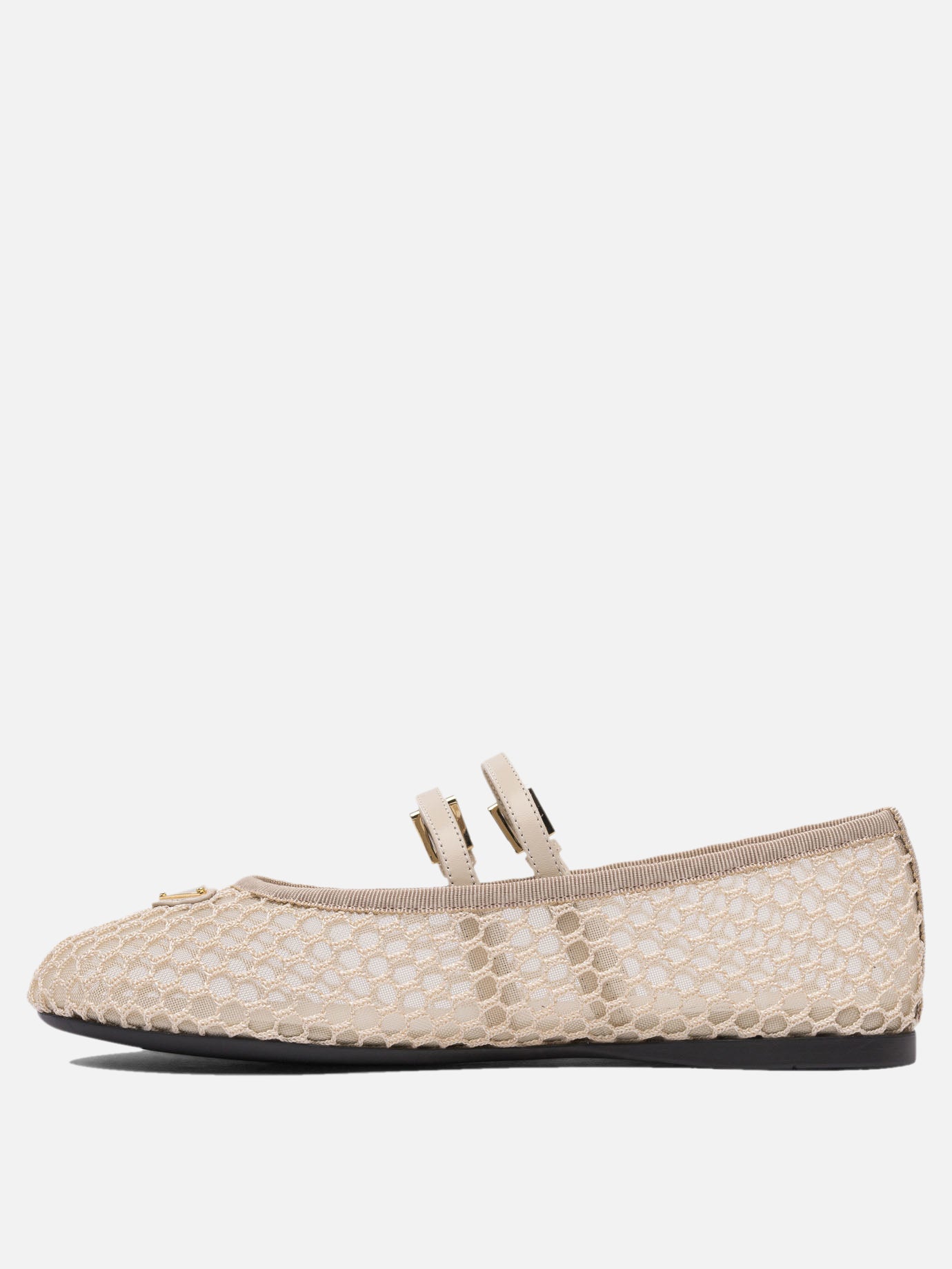 Prada Mesh fabric ballet flats 13564112_37 Pink thumbnail_3