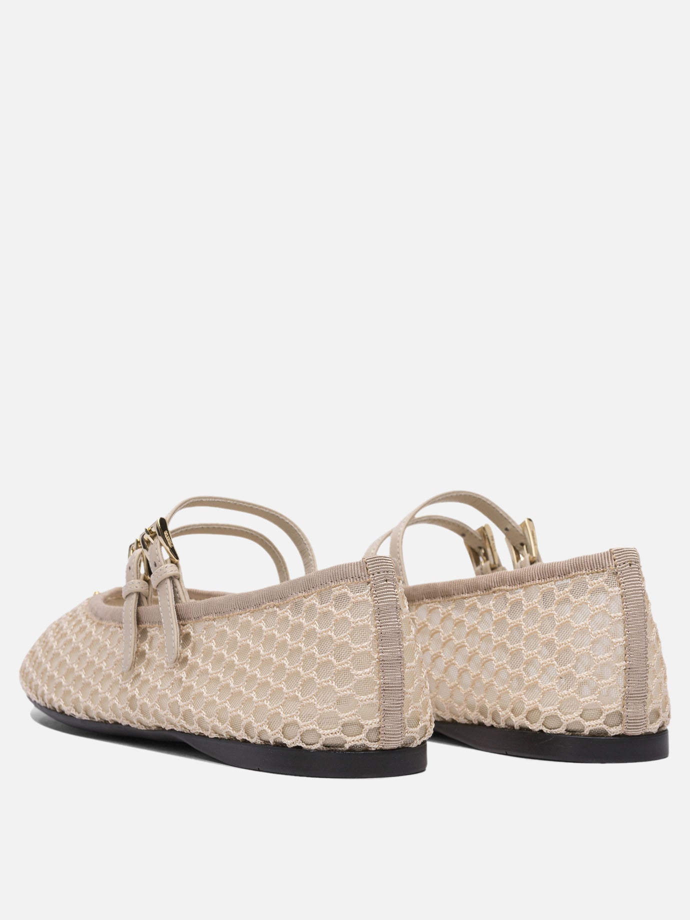 Prada Mesh fabric ballet flats 13564112_37 Pink thumbnail_4