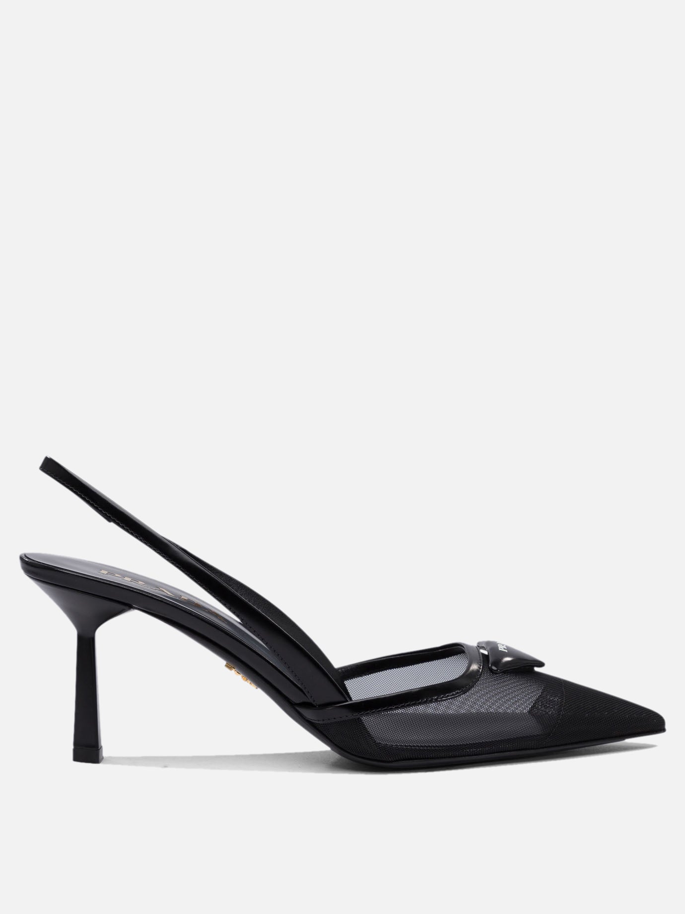 Prada Mesh fabric slingback 75 mm 17564146_36 Black thumbnail_1