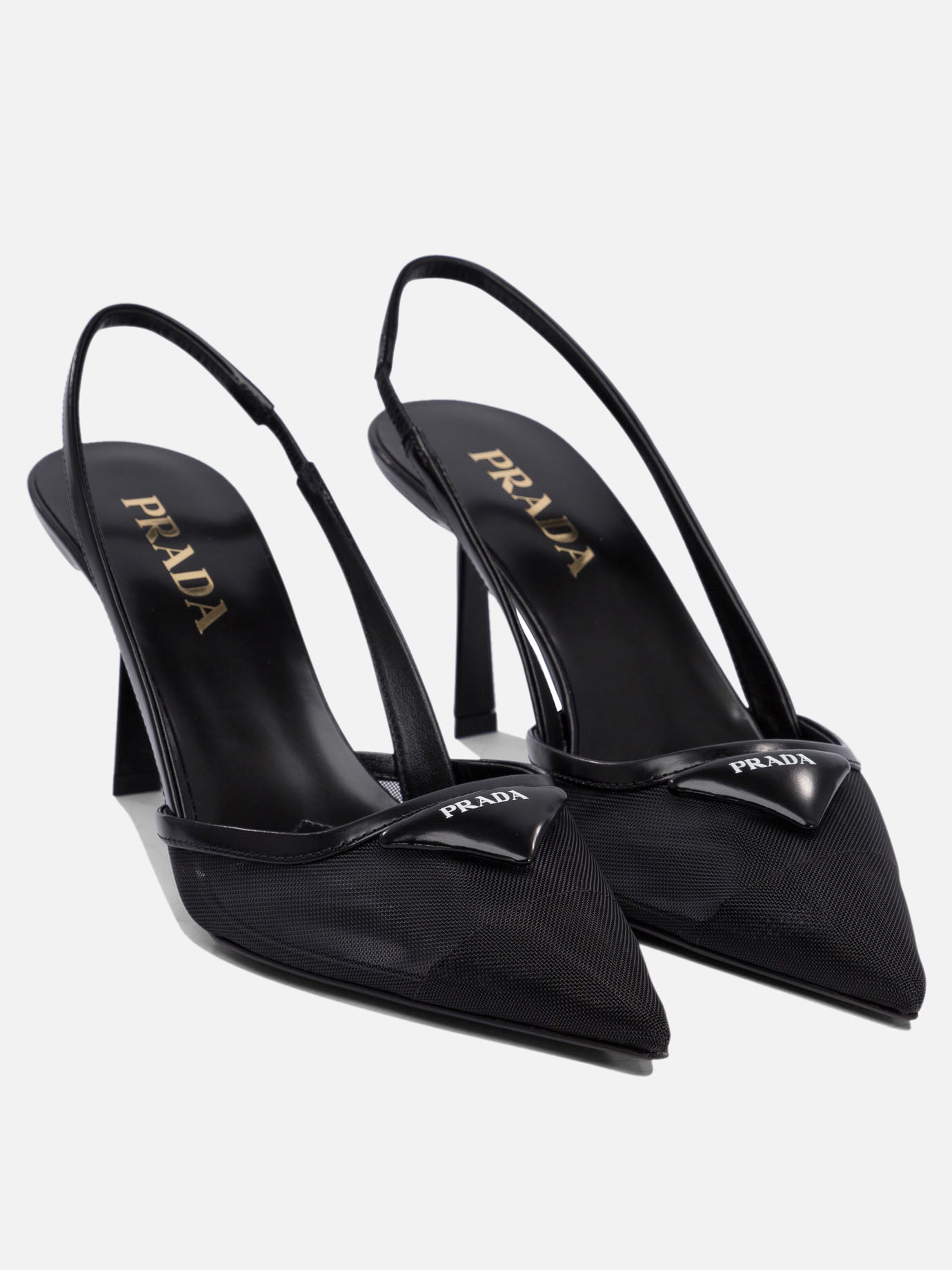 Prada Mesh fabric slingback 75 mm 17564146_36 Black thumbnail_2