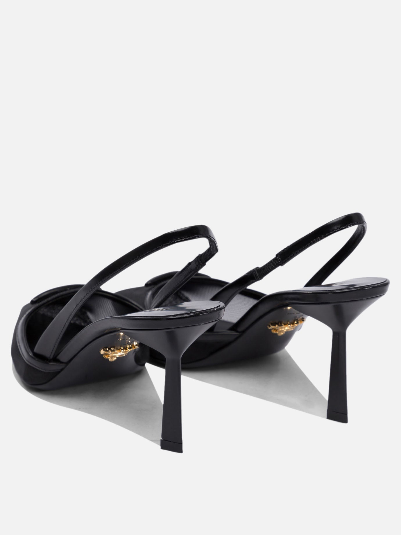 Prada Mesh fabric slingback 75 mm 17564146_36 Black thumbnail_4