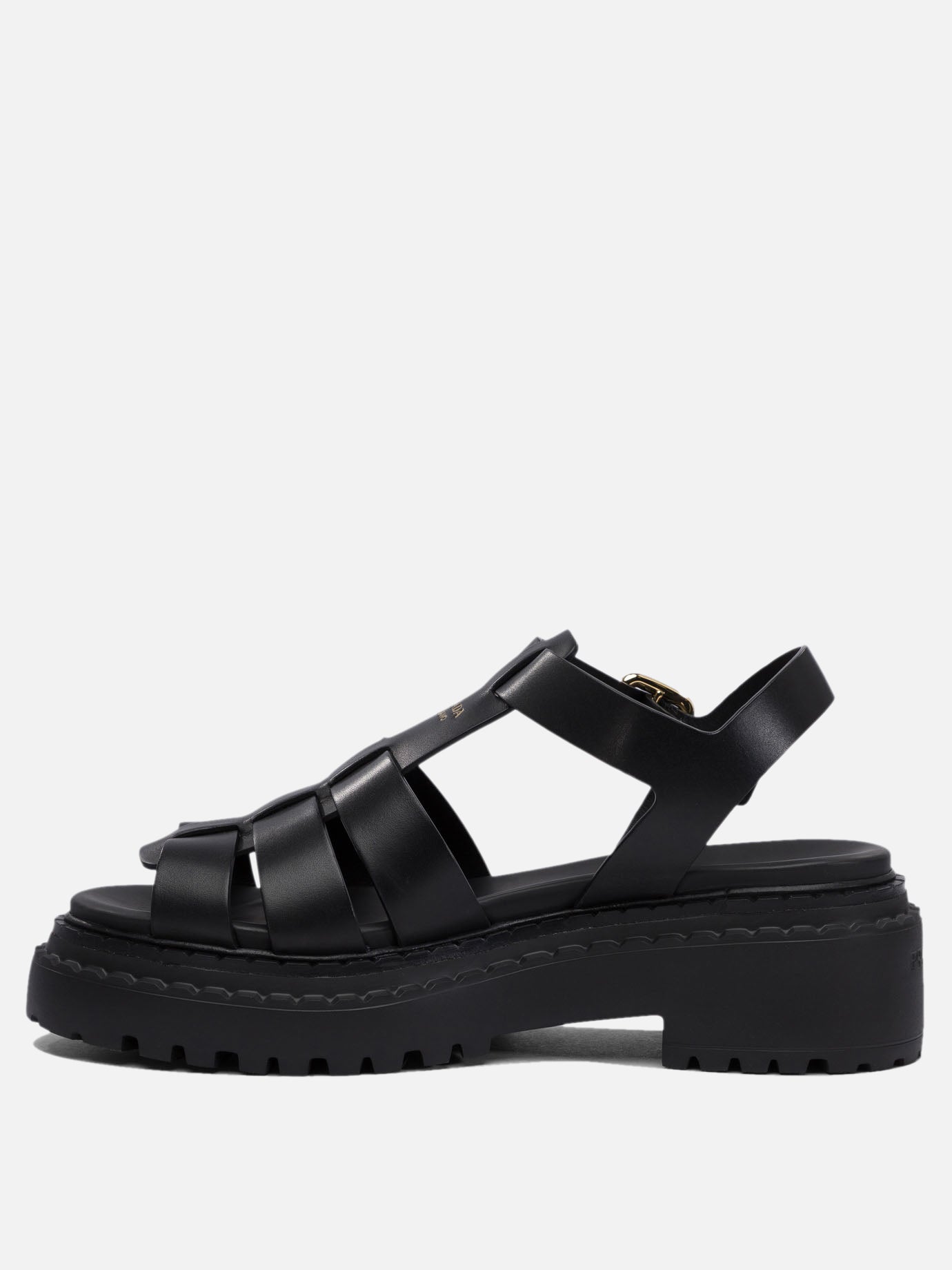 Prada Leather sandals 16083918_36 Black thumbnail_3