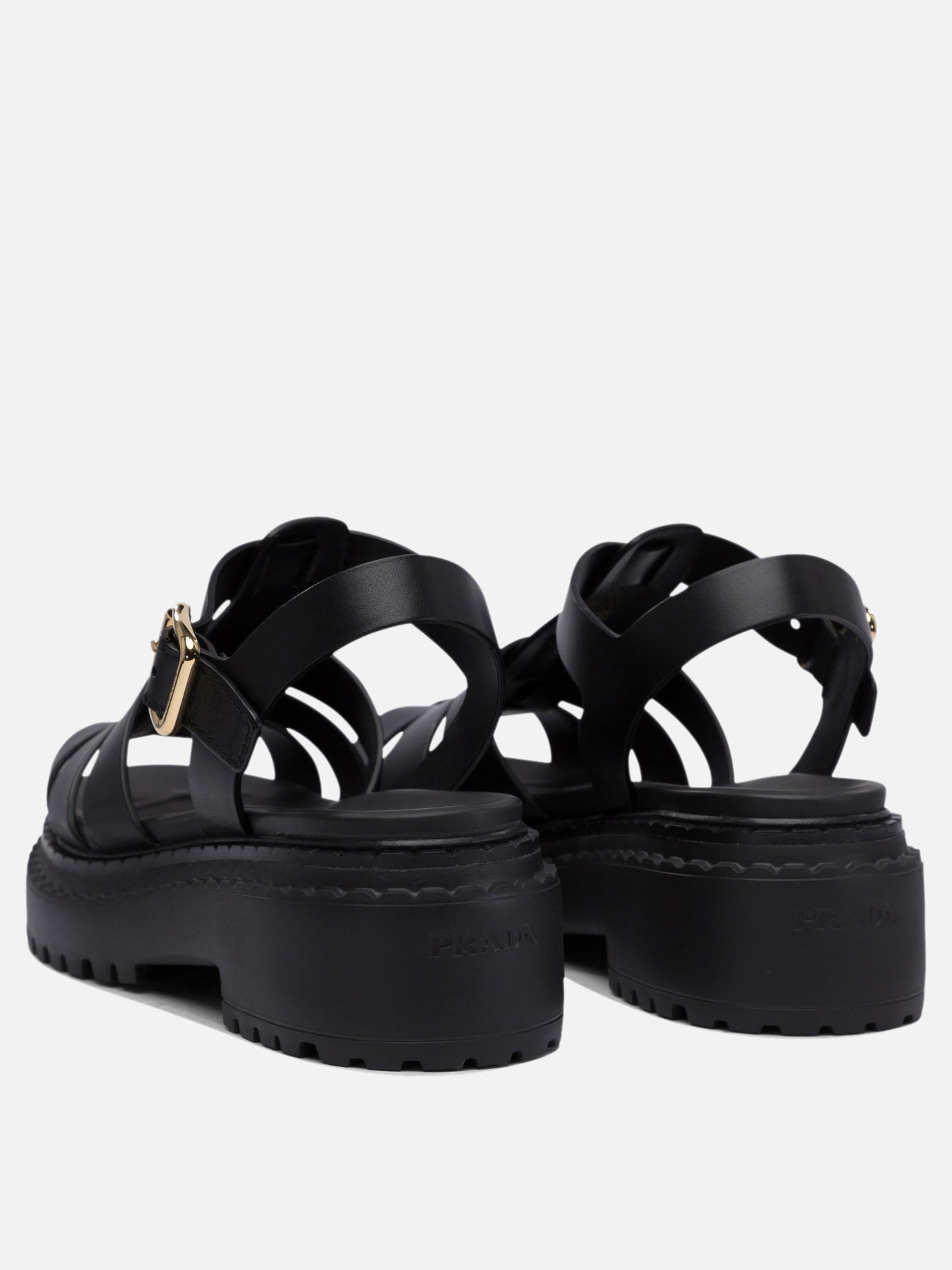 Prada Leather sandals 16083918_36 Black thumbnail_4