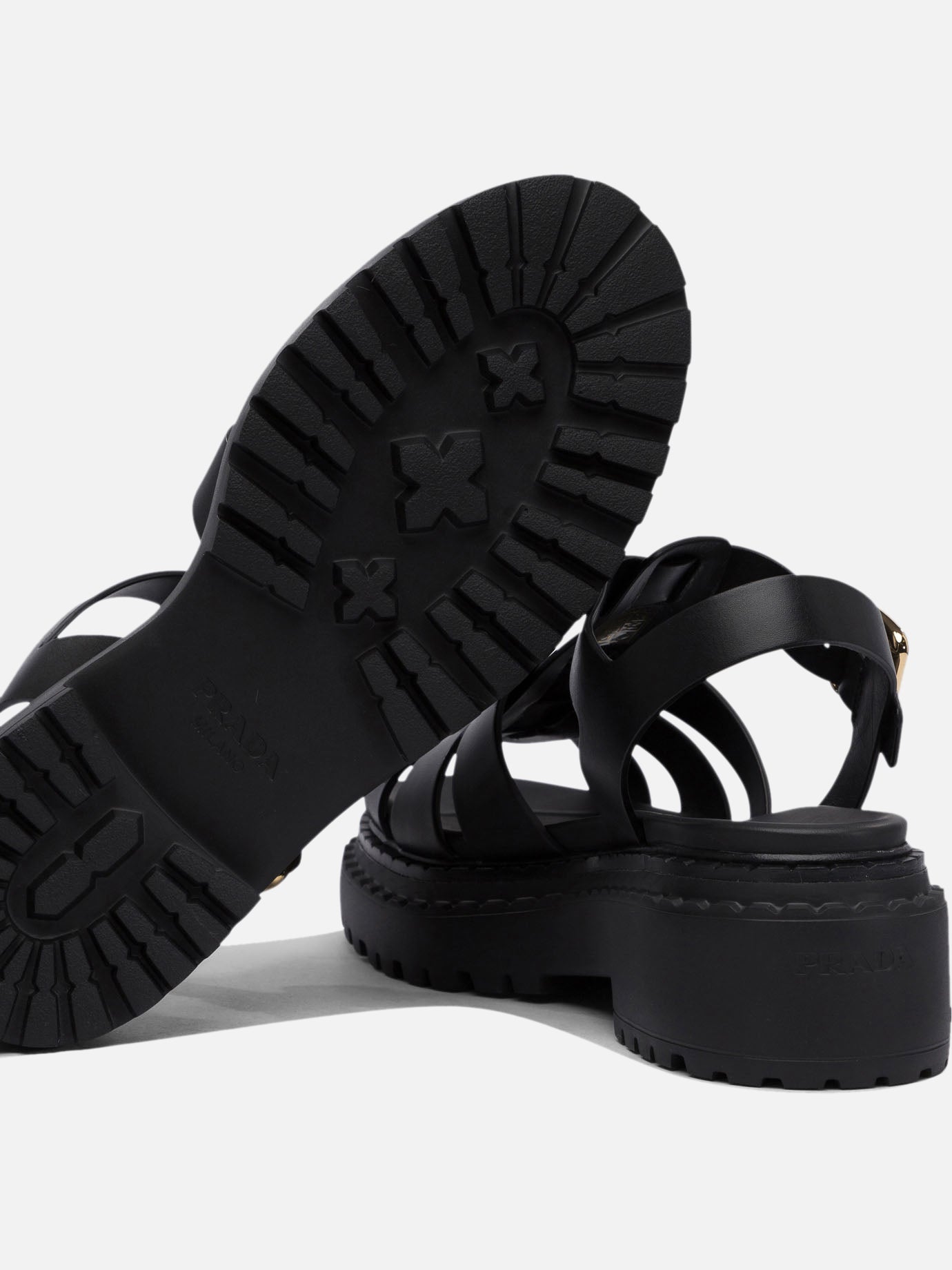 Prada Leather sandals 16083918_36 Black thumbnail_5