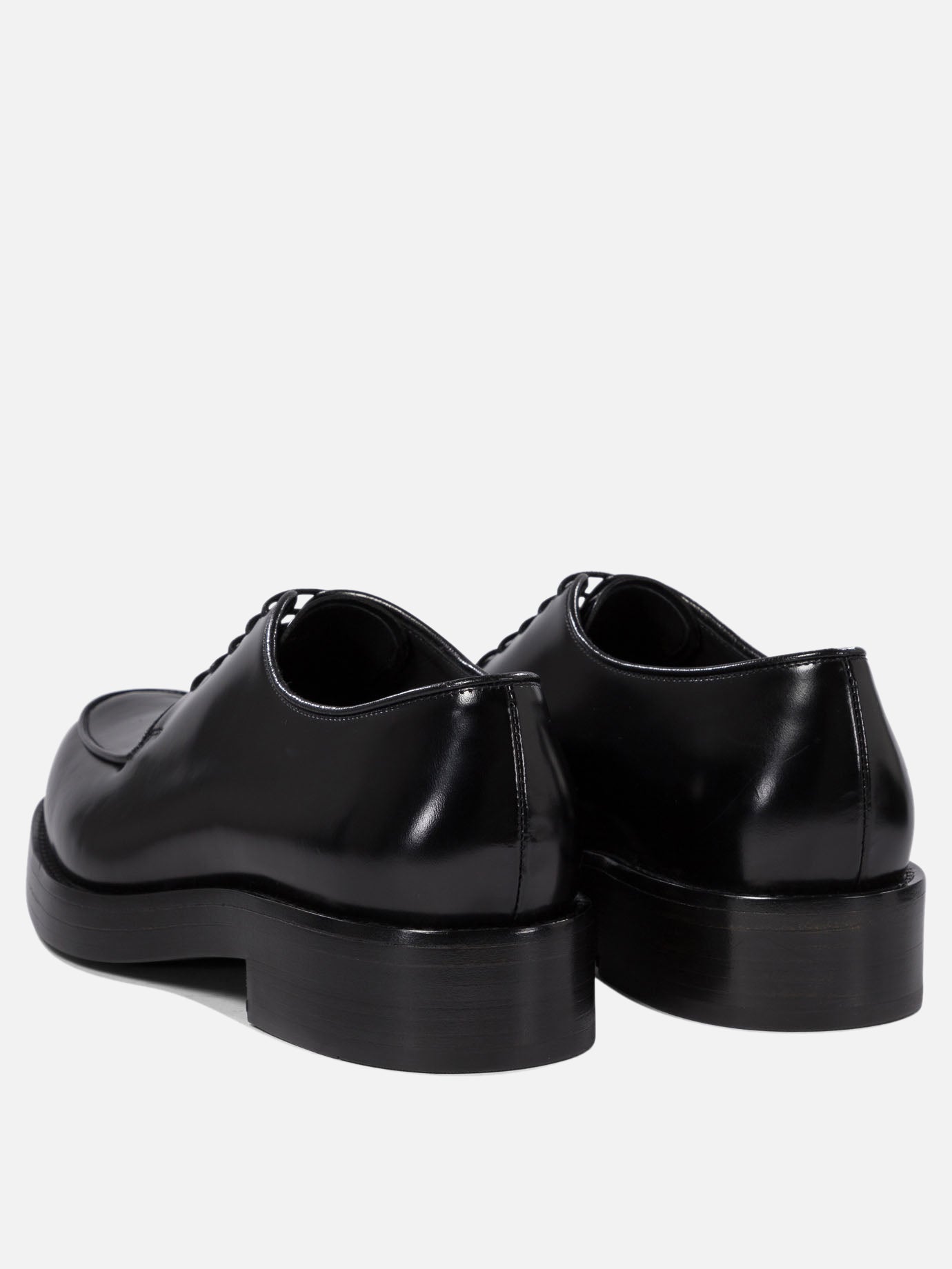 Prada Brushed leather lace-up shoes 18019448_6 Black thumbnail_4