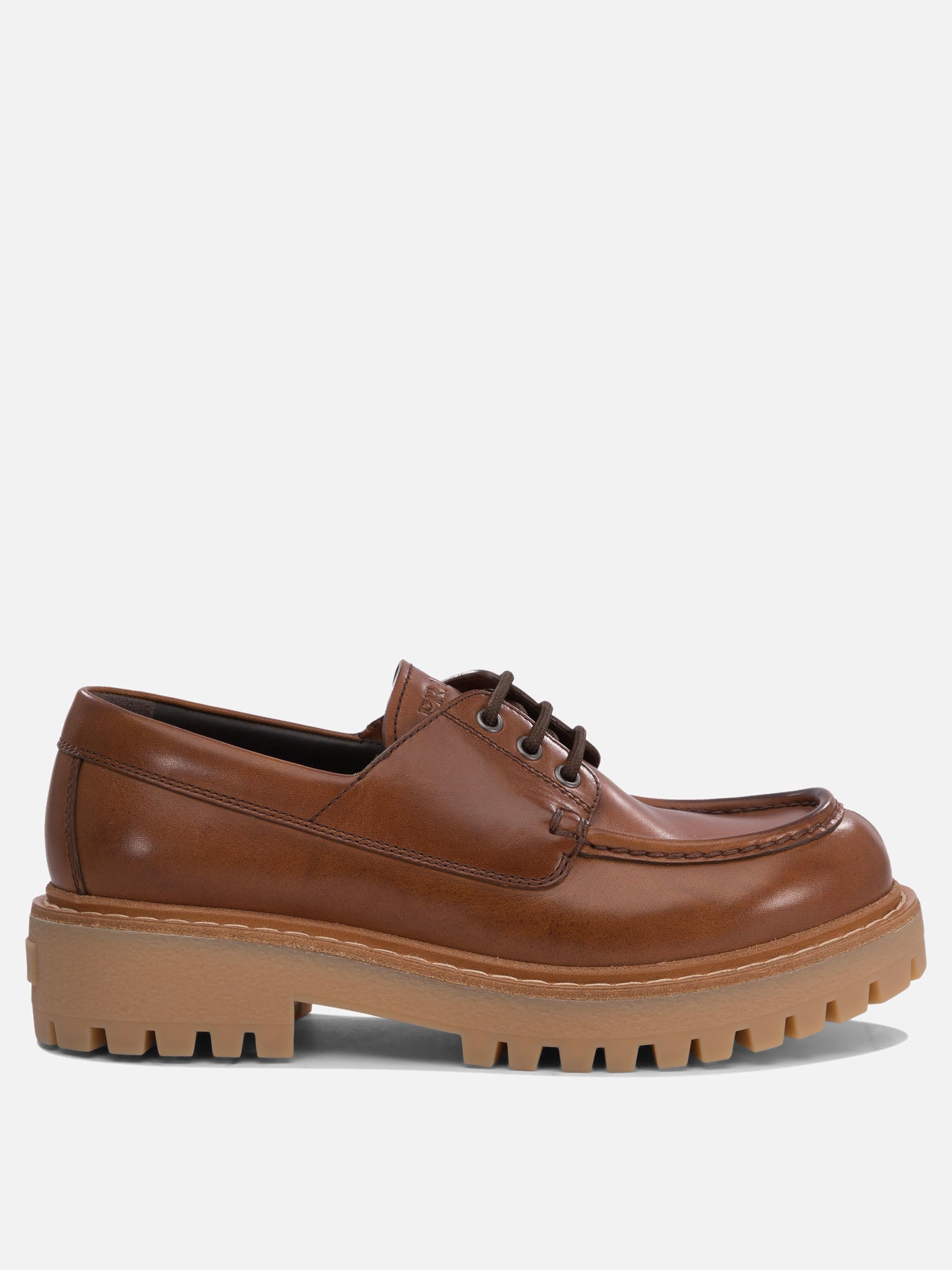 Loafers 100% calf leather - 100% rubber  Brown - Prada Men | PDP | VIETTI Online Store | thumbnail