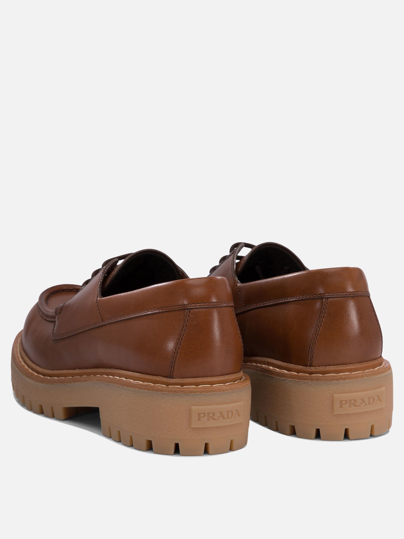 Loafers 100% calf leather - 100% rubber  Brown - Prada Men | PDP | VIETTI Online Store | thumbnail_4