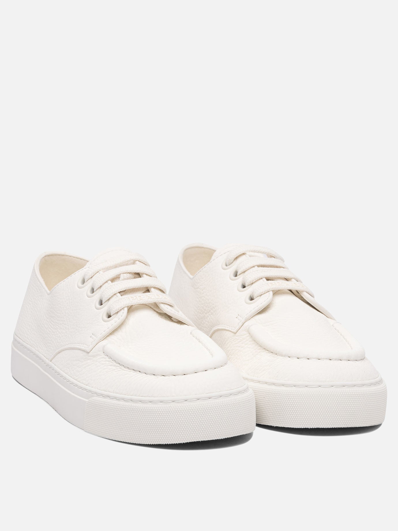 Low top sneakers 100% leather - 100% rubber  White - Prada Men | PDP | VIETTI Online Store | thumbnail_2