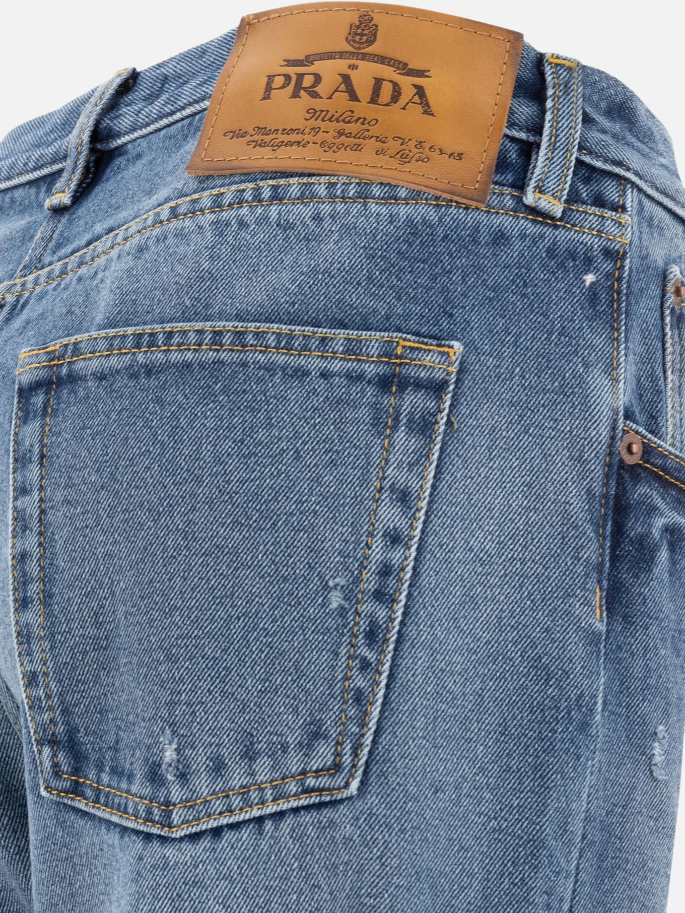 Straight-leg jeans Denim  Blue - Prada Women | PDP | VIETTI Online Store | thumbnail_4