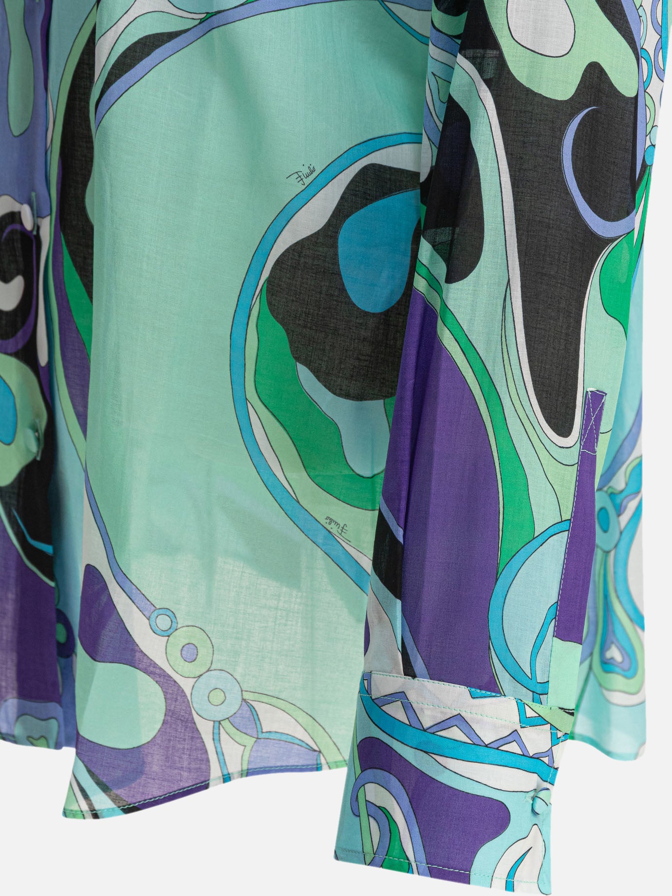 Pucci Orchidee print shirt Light blue