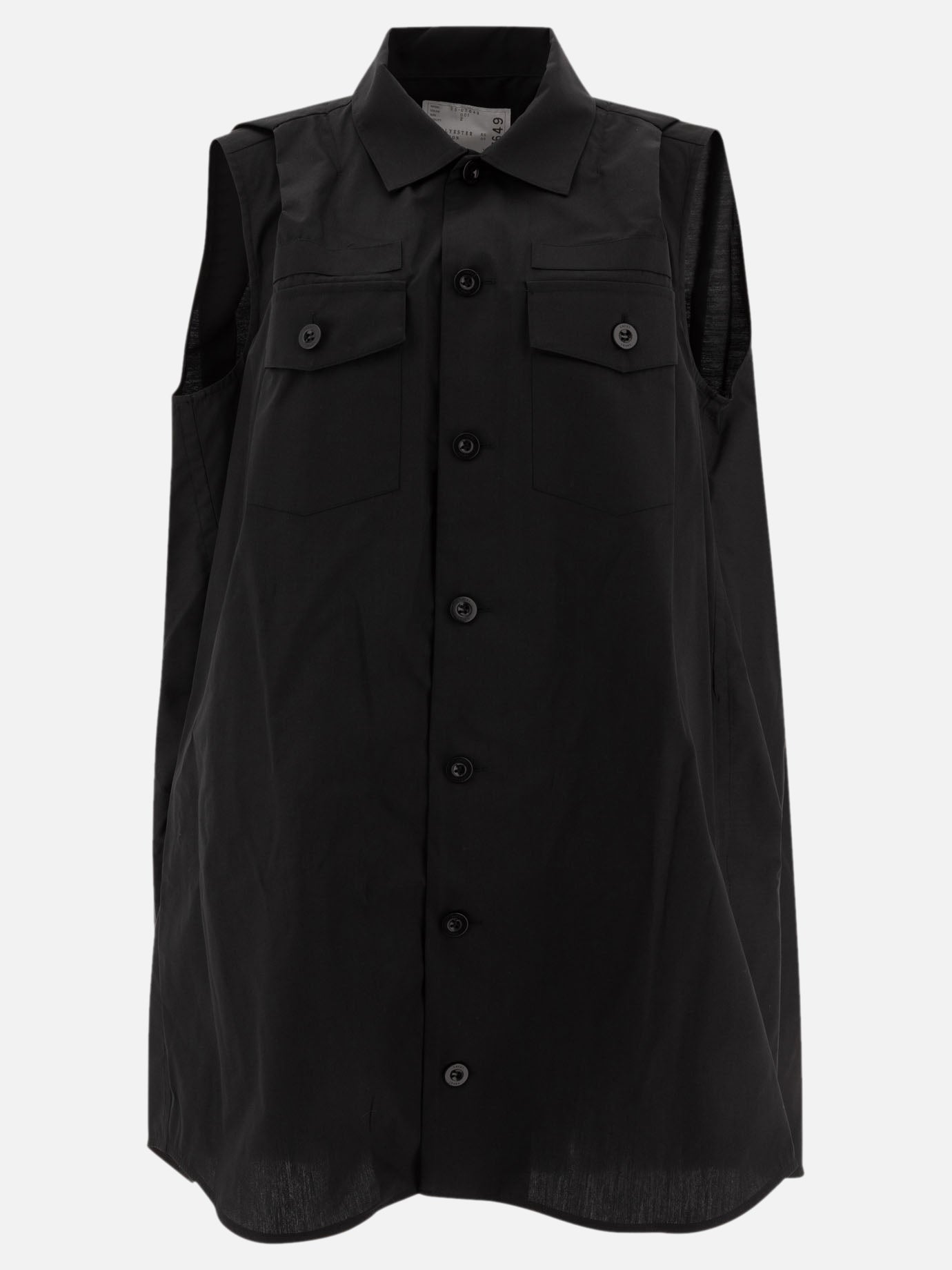 Sacai Shirt dress 11126571_1 Black thumbnail_1